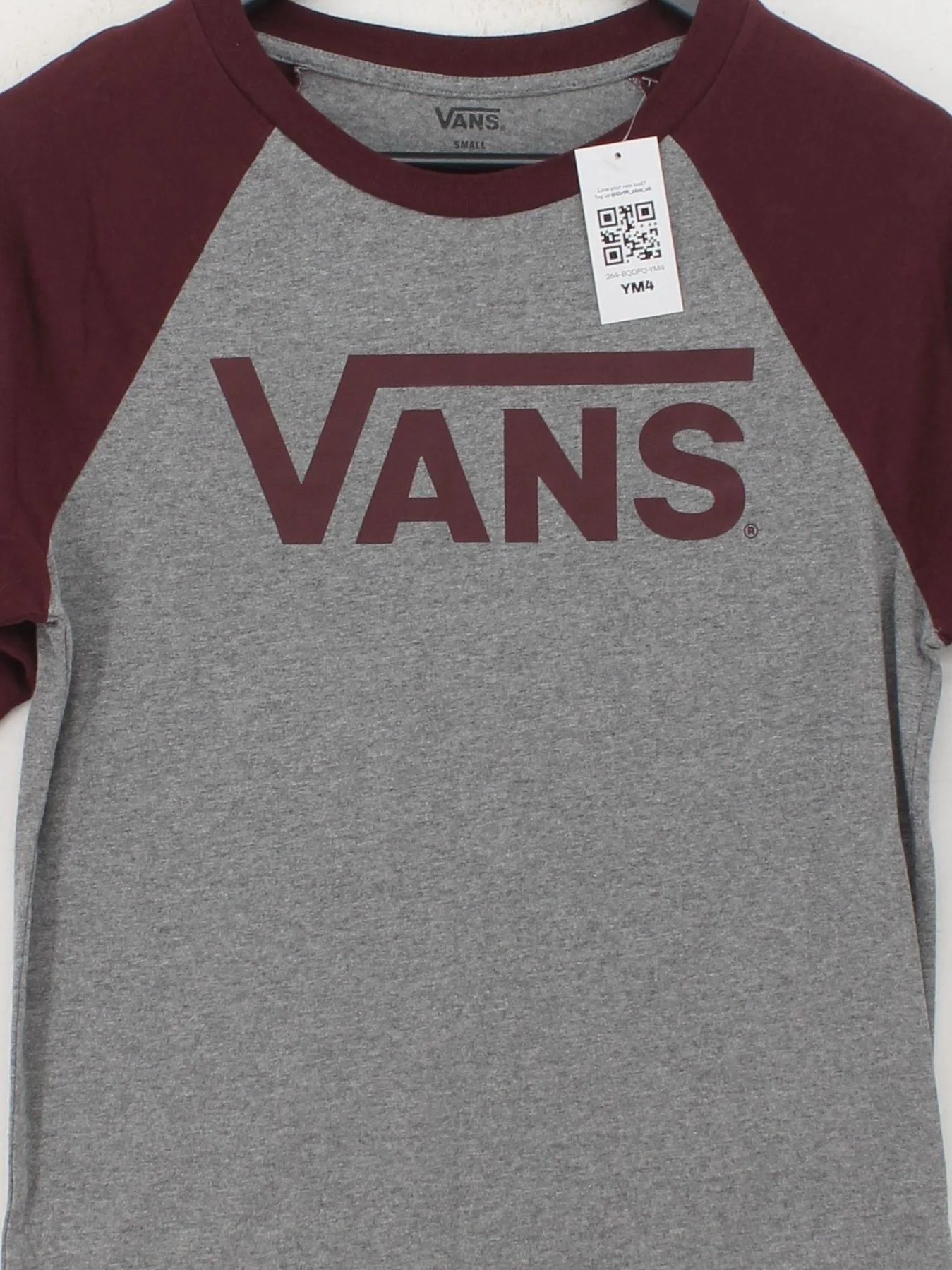 Vans Men's T-Shirt S Grey Graphic Cotton with Polyester Basic - Image 3