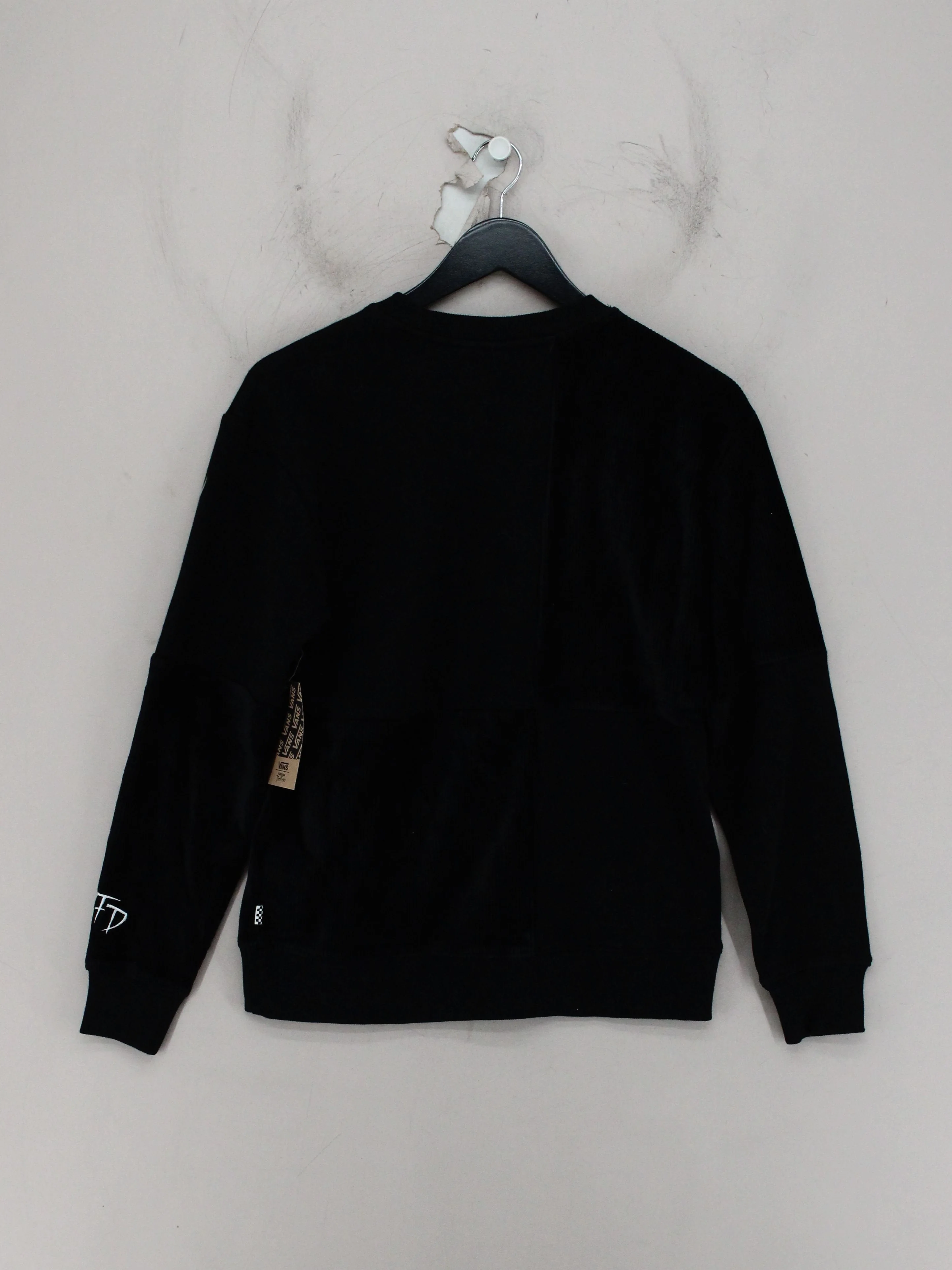 Vans Women's Hoodie XS Black Cotton with Polyester Pullover - Image 2