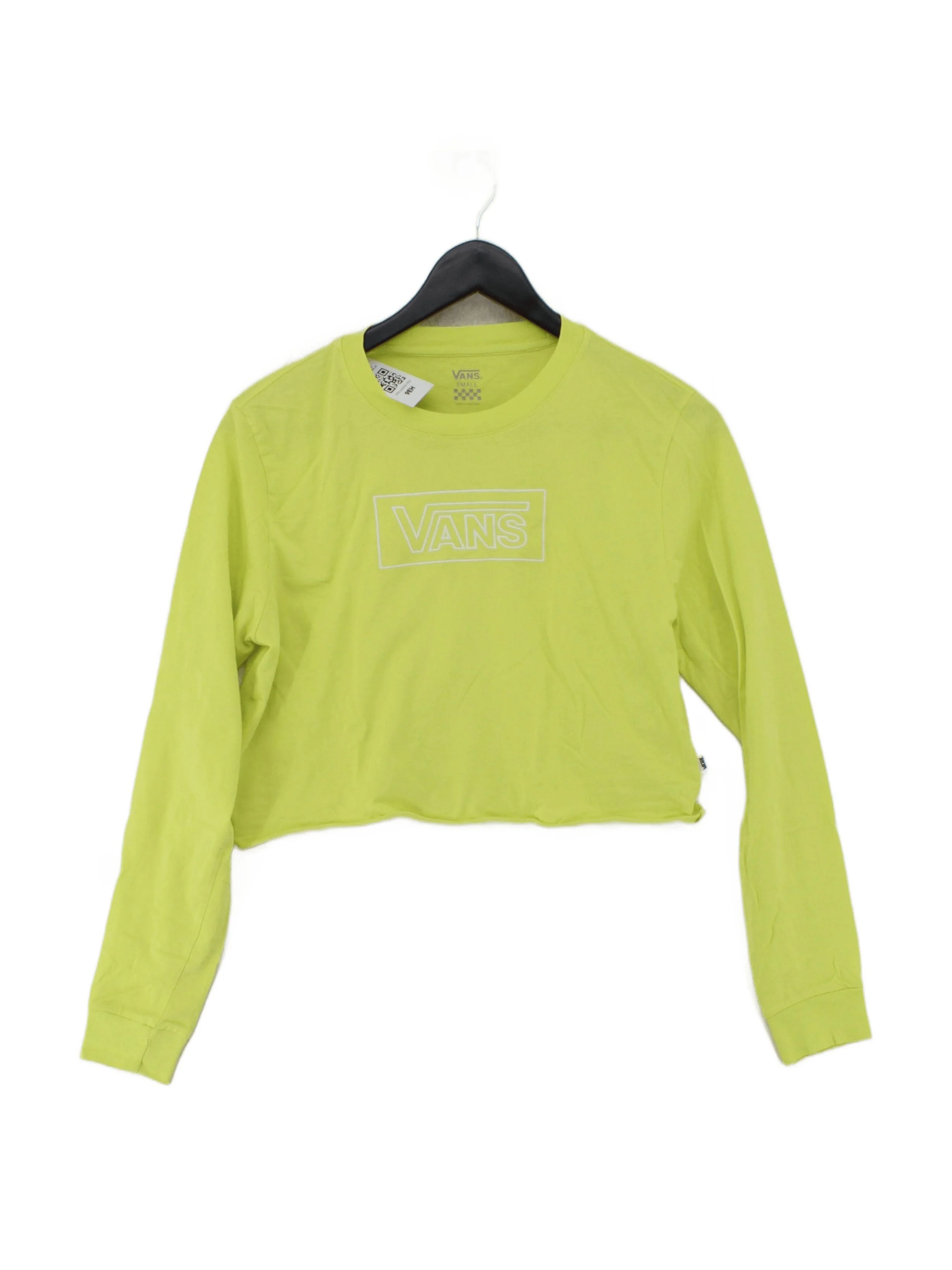 Vans Women's T-Shirt S Yellow Graphic 100% Cotton Short Sleeve Round Neck Basic