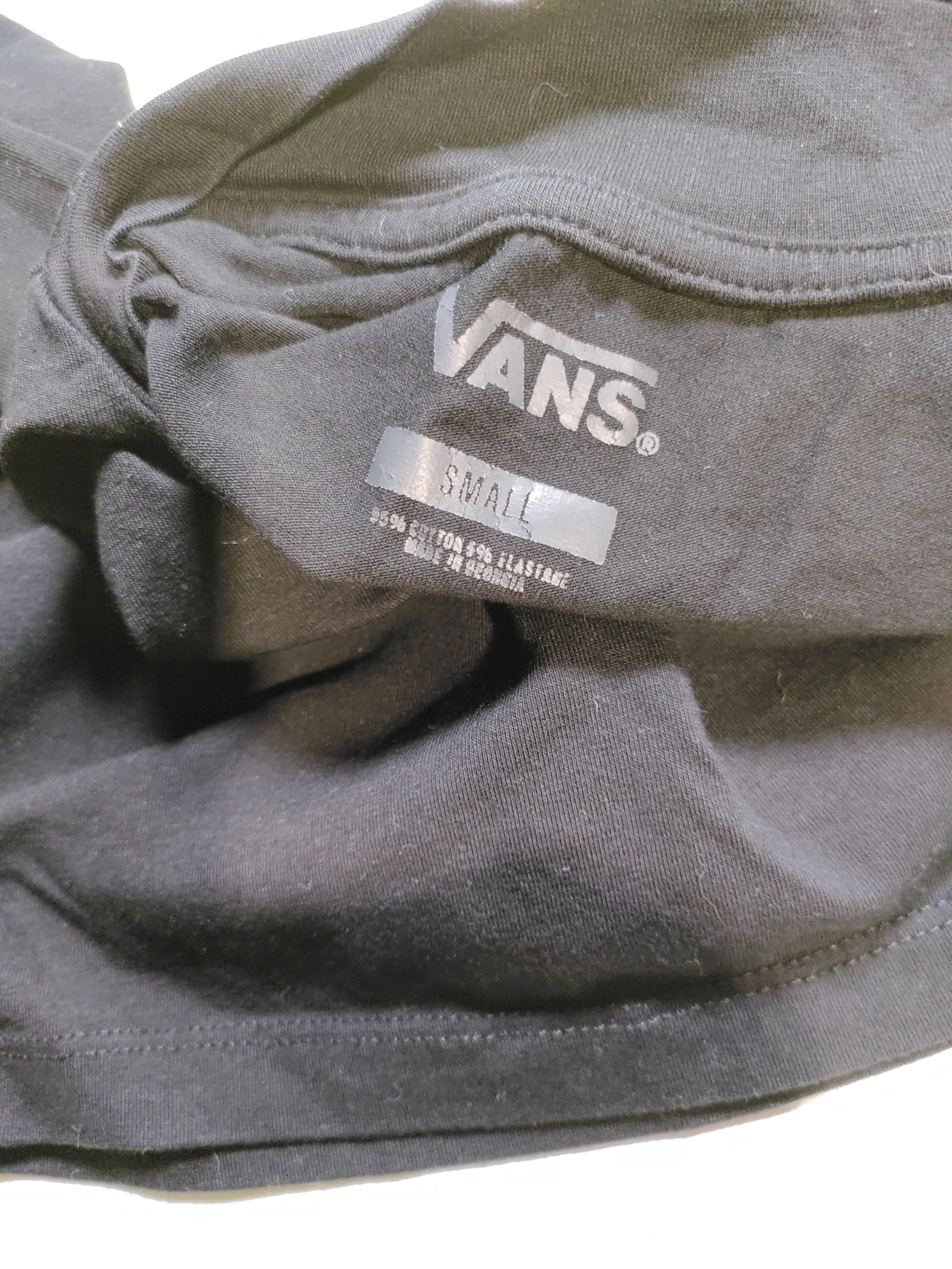 Vans Women's Top S Black Cotton with Elastane Long Sleeve Mock Neck Basic - Image 5