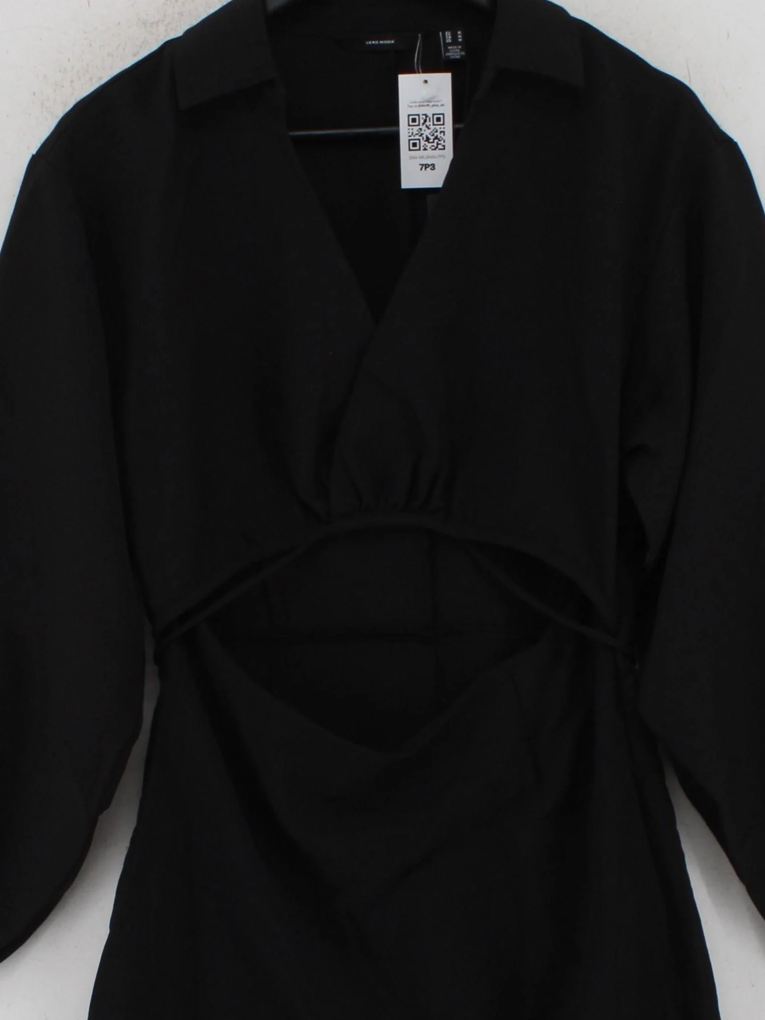 Vero Moda Shirt Mini Dress M in Black - Image 3