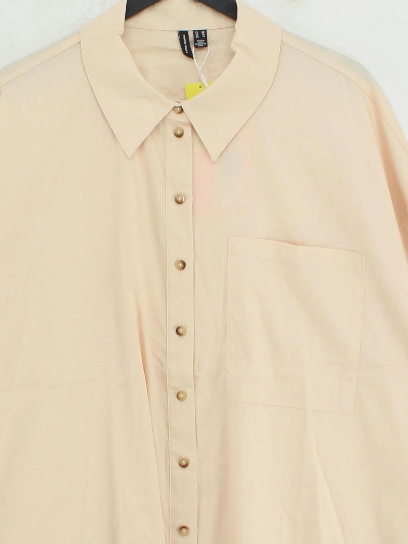 Vero Moda Women's Shirt UK 20 Cream Cotton with Polyamide Basic - Image 3