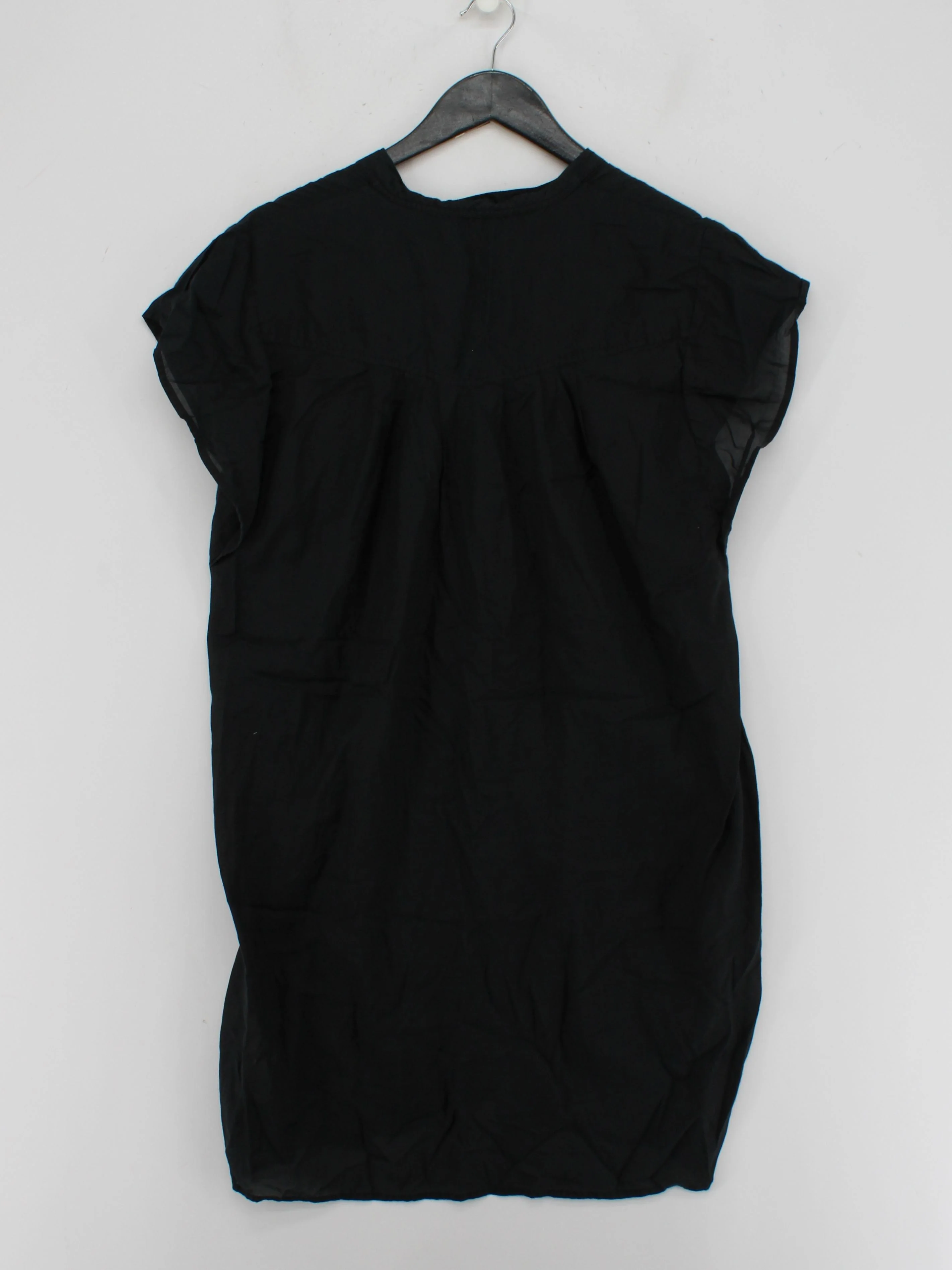 Vero Moda Women's Shirt XL Black Viscose with Cotton Short Sleeve V-Neck Basic - Image 2