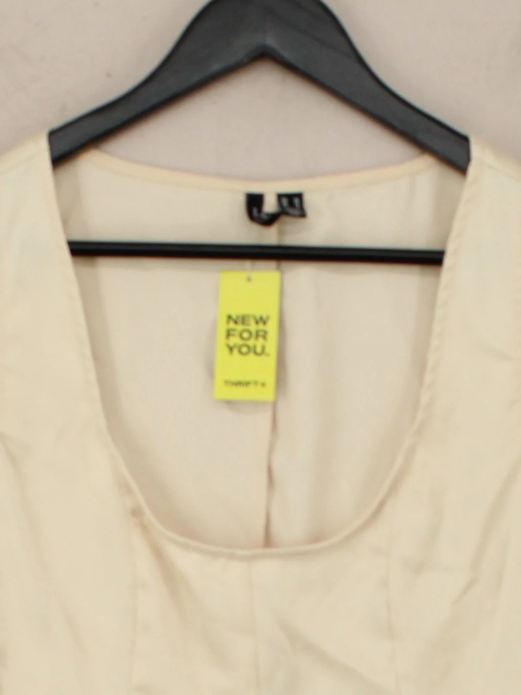 Vero Moda Women's Top UK 10 Cream Polyester with Elastane Cropped - Image 3