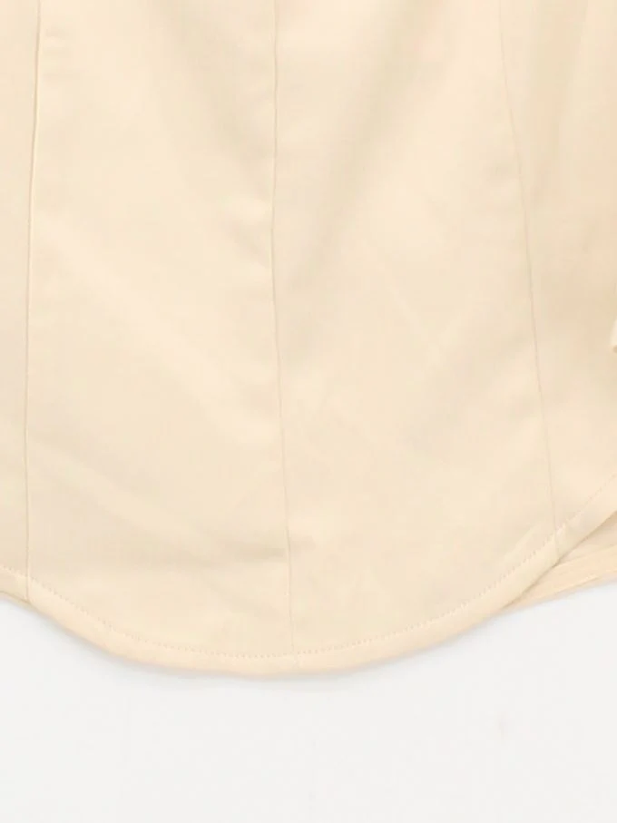 Vero Moda Women's Top UK 12 Cream Polyester with Elastane Cropped - Image 4