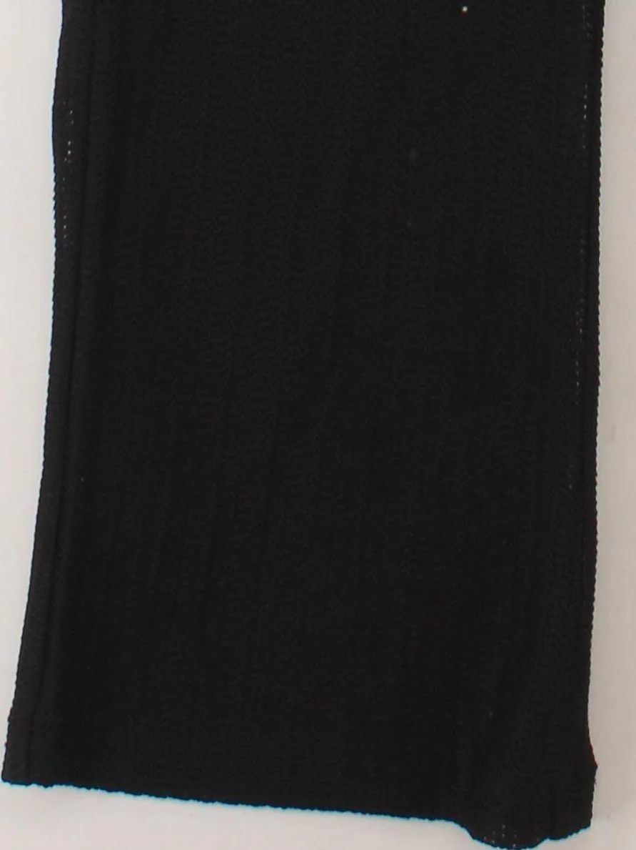 Vero Moda Women's Trousers S Black Polyester with Cotton Wide-Leg Chino - Image 4