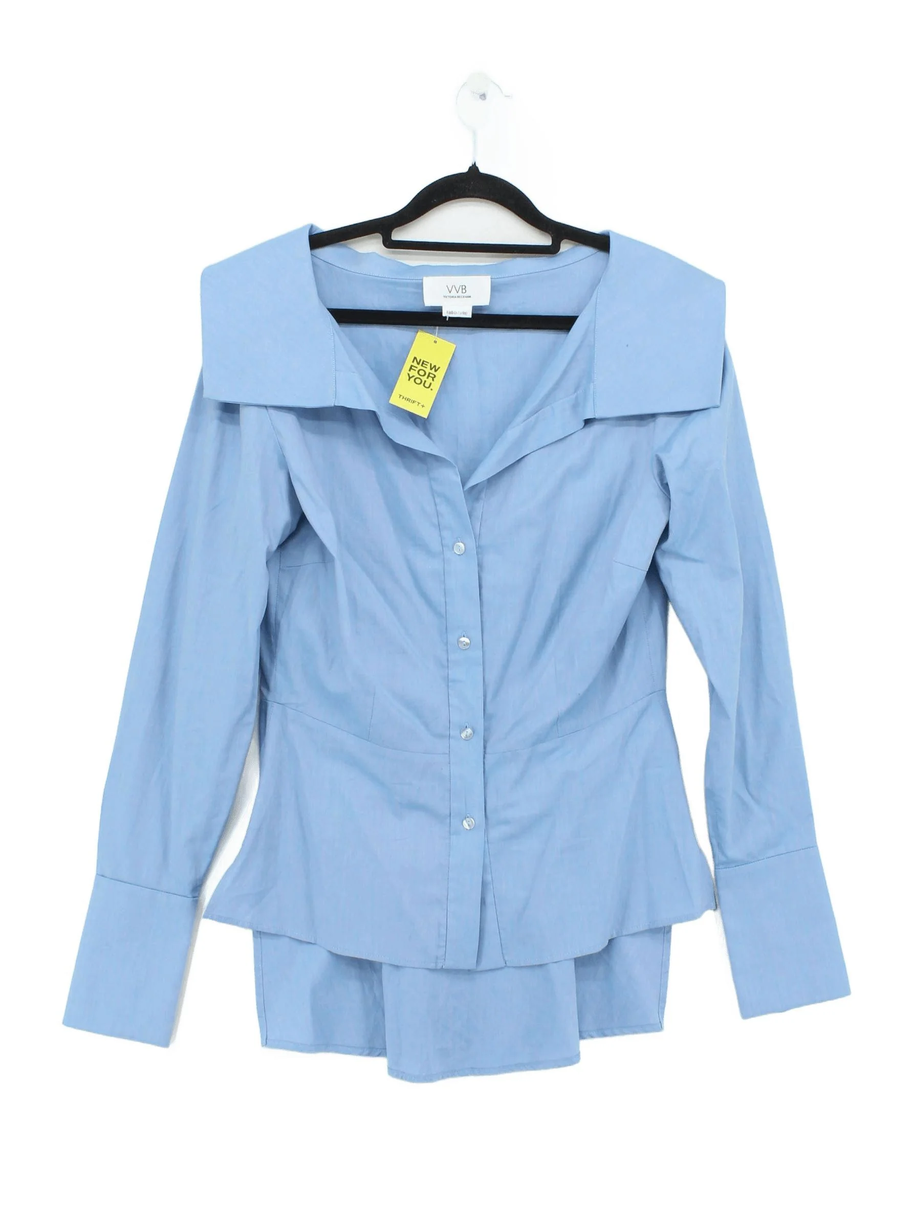 Victoria Victoria Beckham Women's Shirt M Blue 100% Cotton Basic