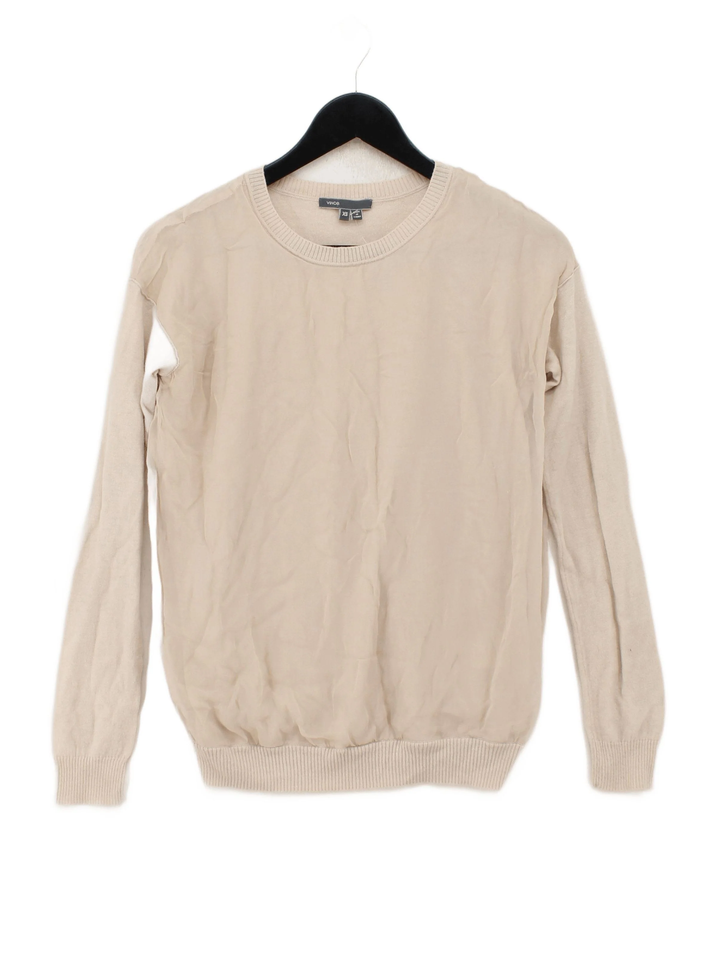 Vince Women's Jumper XS Cream Wool with Cashmere, Silk Crew Neck Pullover