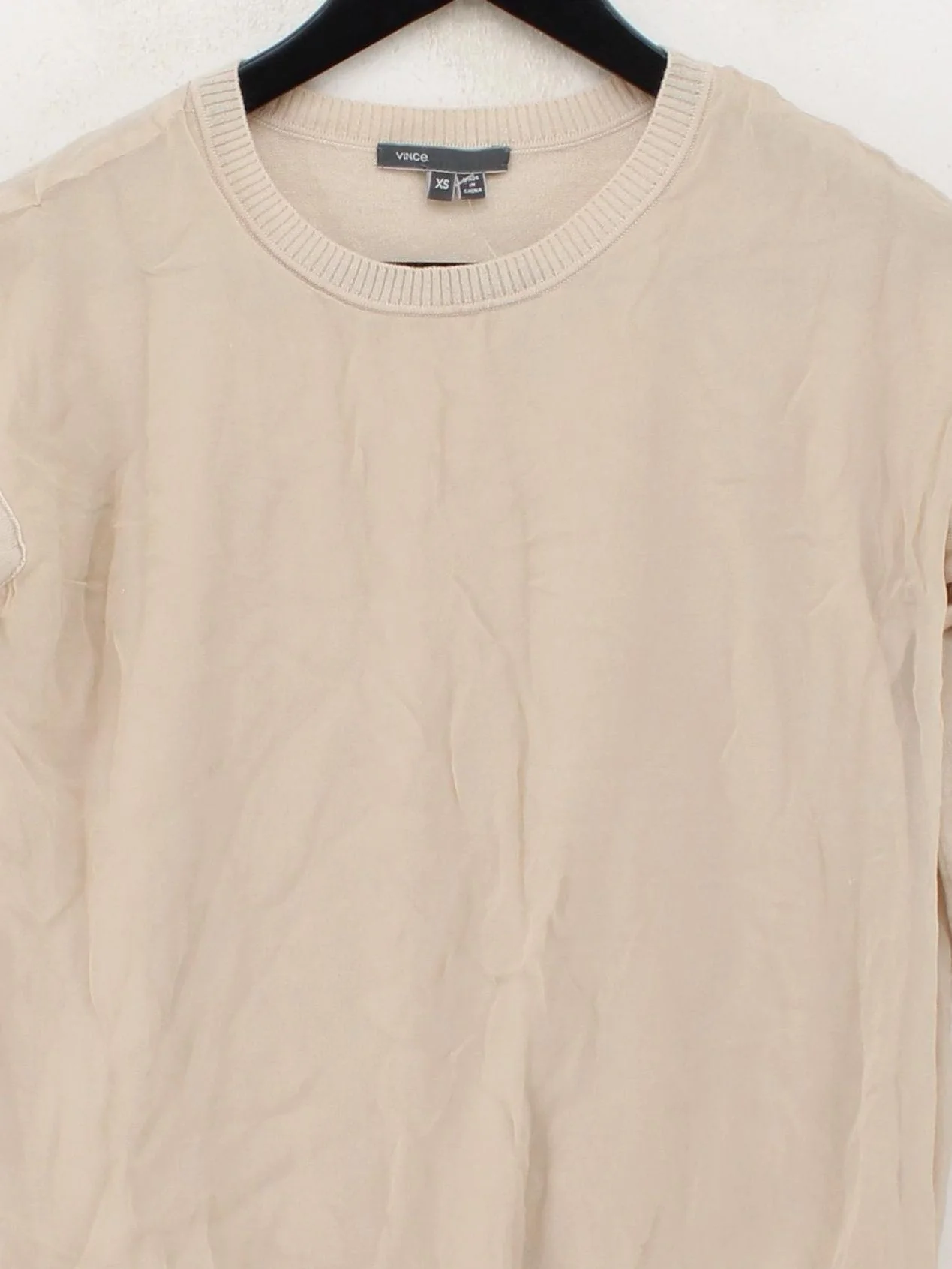 Vince Women's Jumper XS Cream Wool with Cashmere, Silk Crew Neck Pullover - Image 3