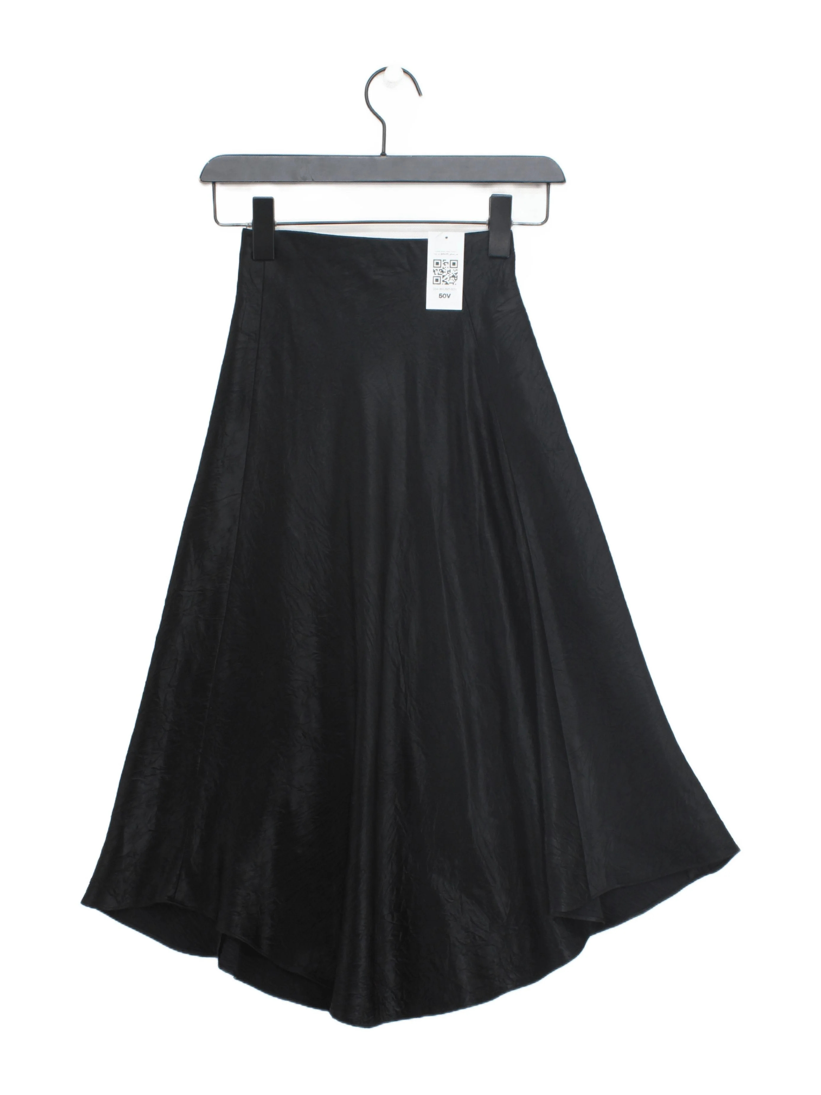 Vince Women's Midi Skirt XS Black 100% Acetate Midi A-Line