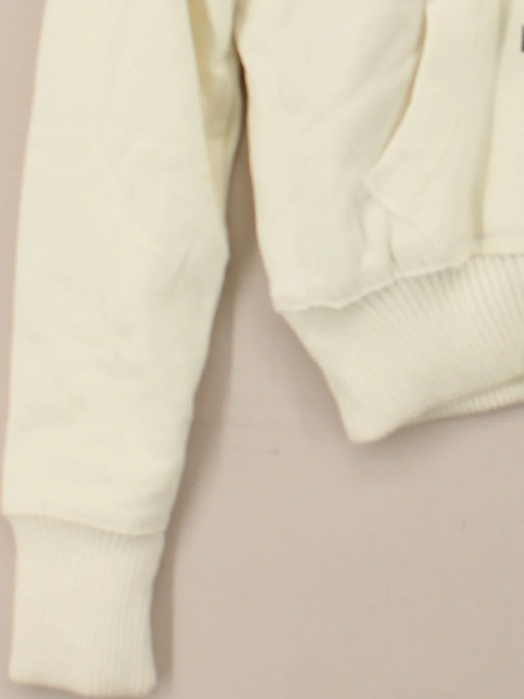 Vintage Abercrombie & Fitch Women's Hoodie L Cream Cotton - Image 4