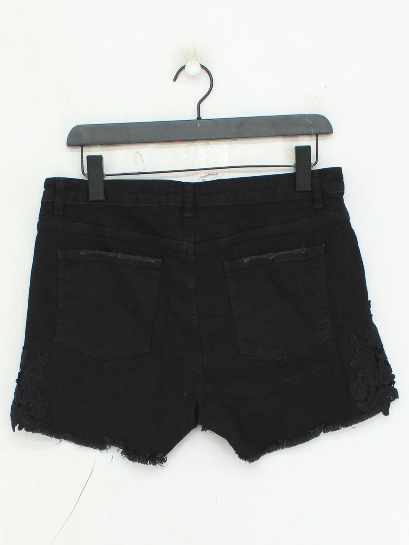 Volcom Women's Shorts UK 14 Black Cotton with Elastane Cut-Off - Image 2