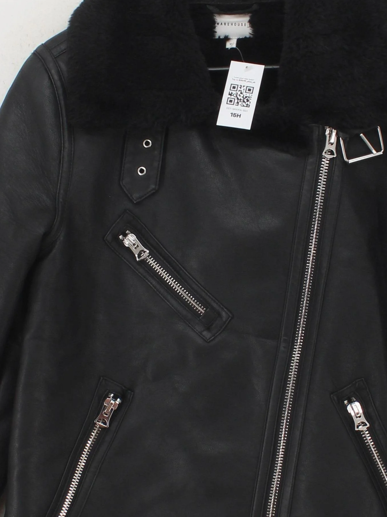 Warehouse Motorcycle Jacket jacket black - Image 3