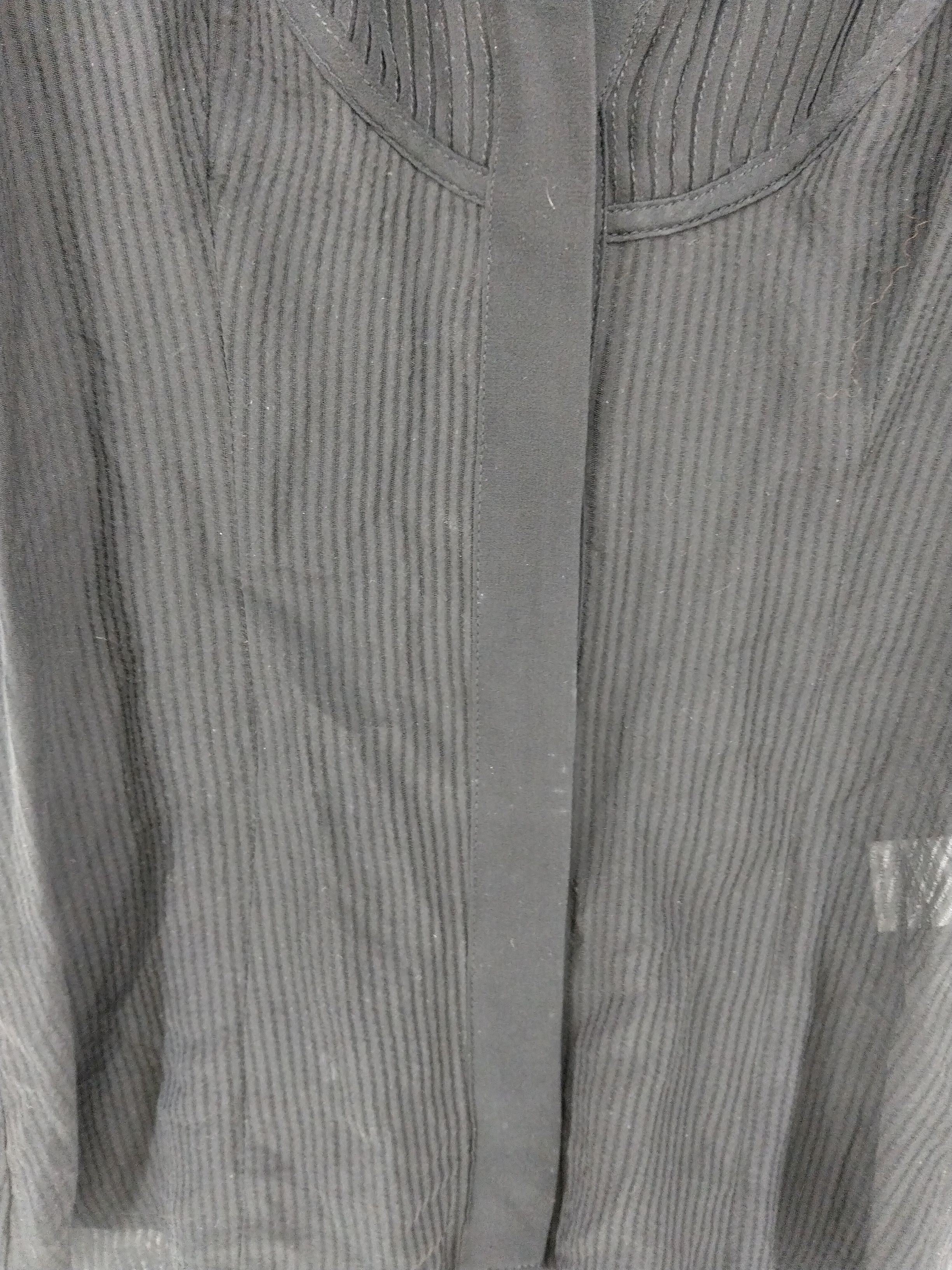 Warehouse Women's Blouse UK 6 Black 100% Silk 3/4 Sleeve V-Neck Basic - Image 5