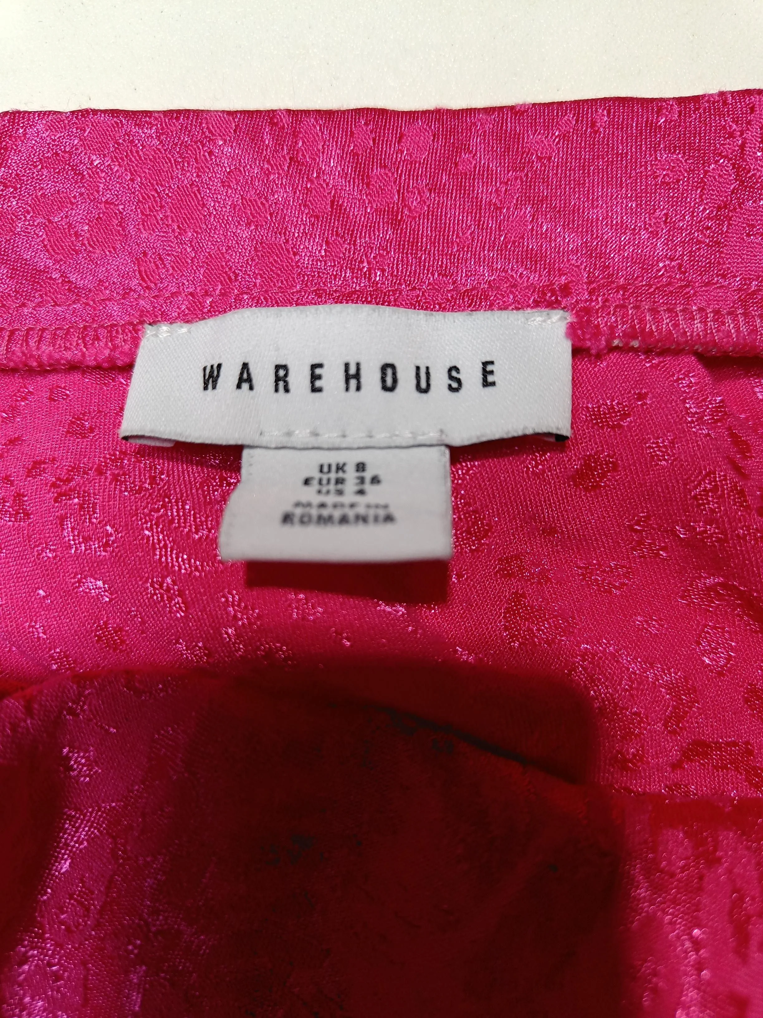 Warehouse Women's Maxi Skirt UK 8 Pink Viscose with Polyester Long Maxi - Image 6
