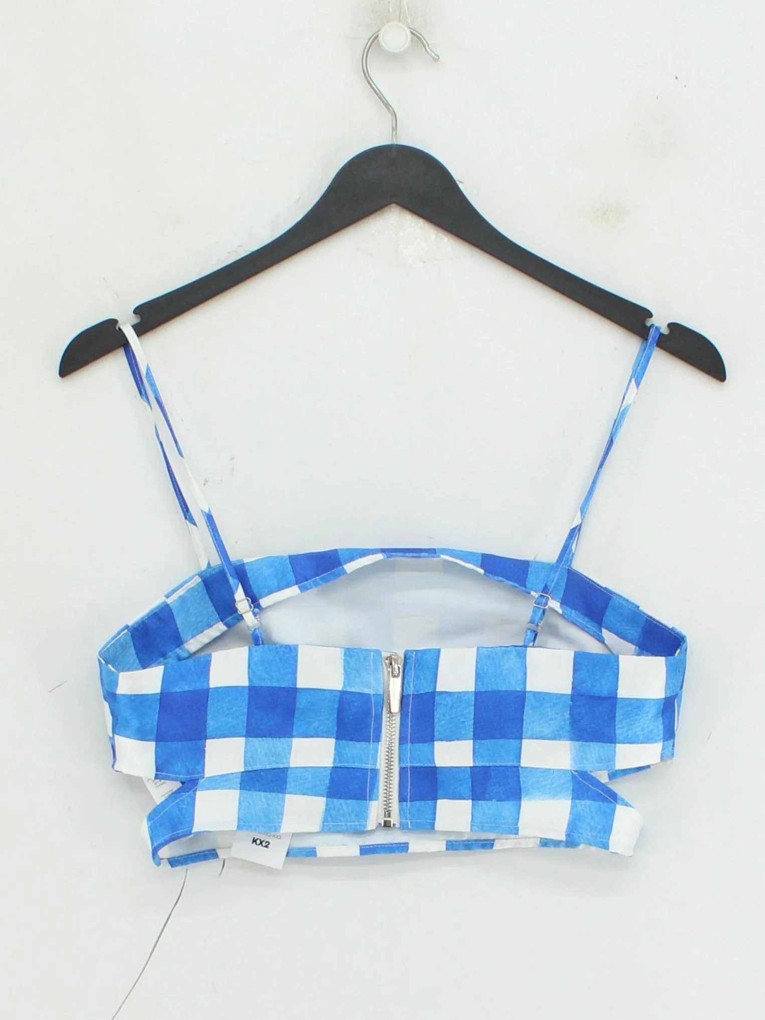 Warehouse Women's Top UK 8 Blue 100% Polyester Cropped - Image 2