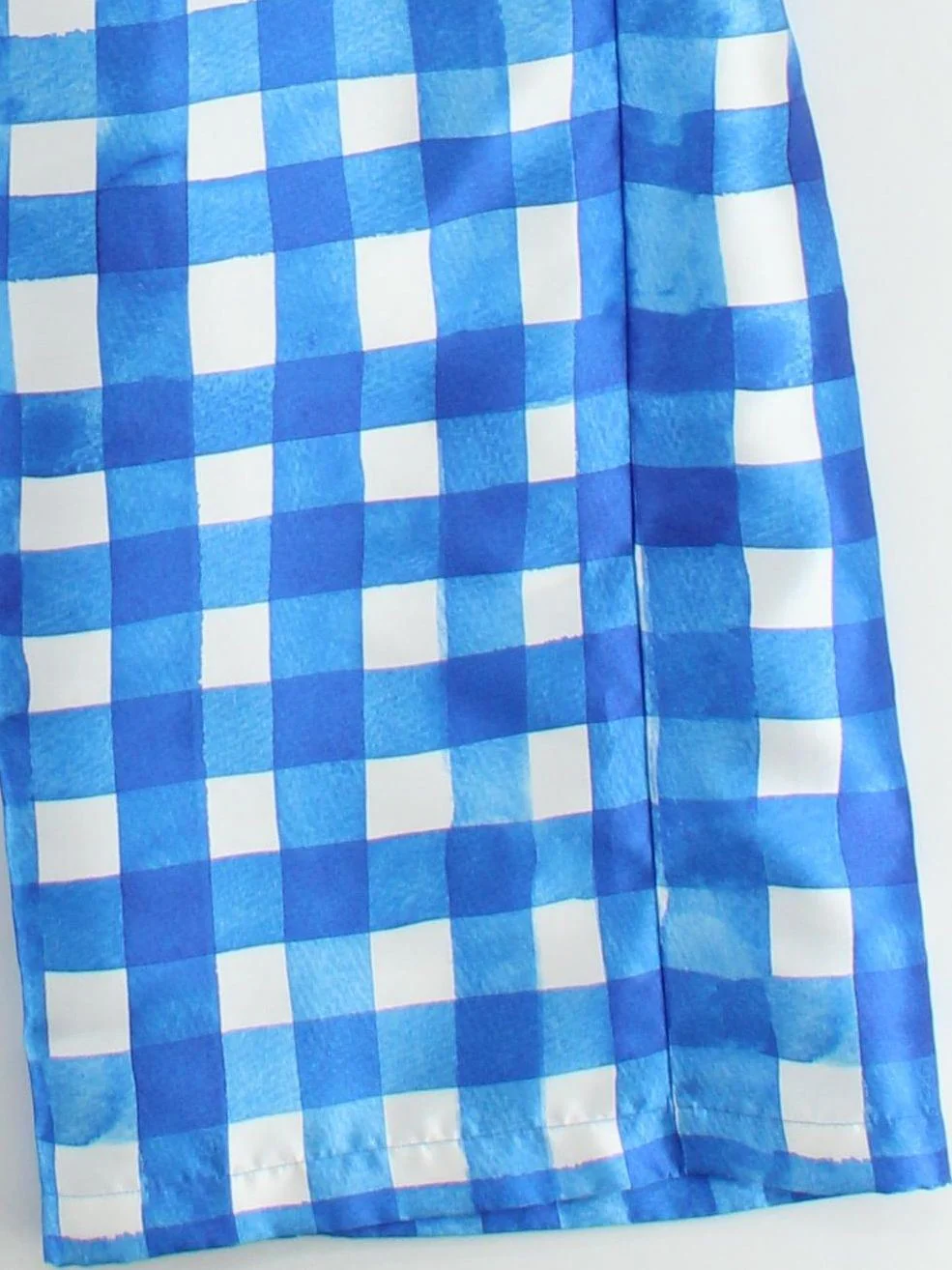 Warehouse Women's Trousers UK 10 Blue Checkered 100% Other Wide-Leg Chino - Image 4