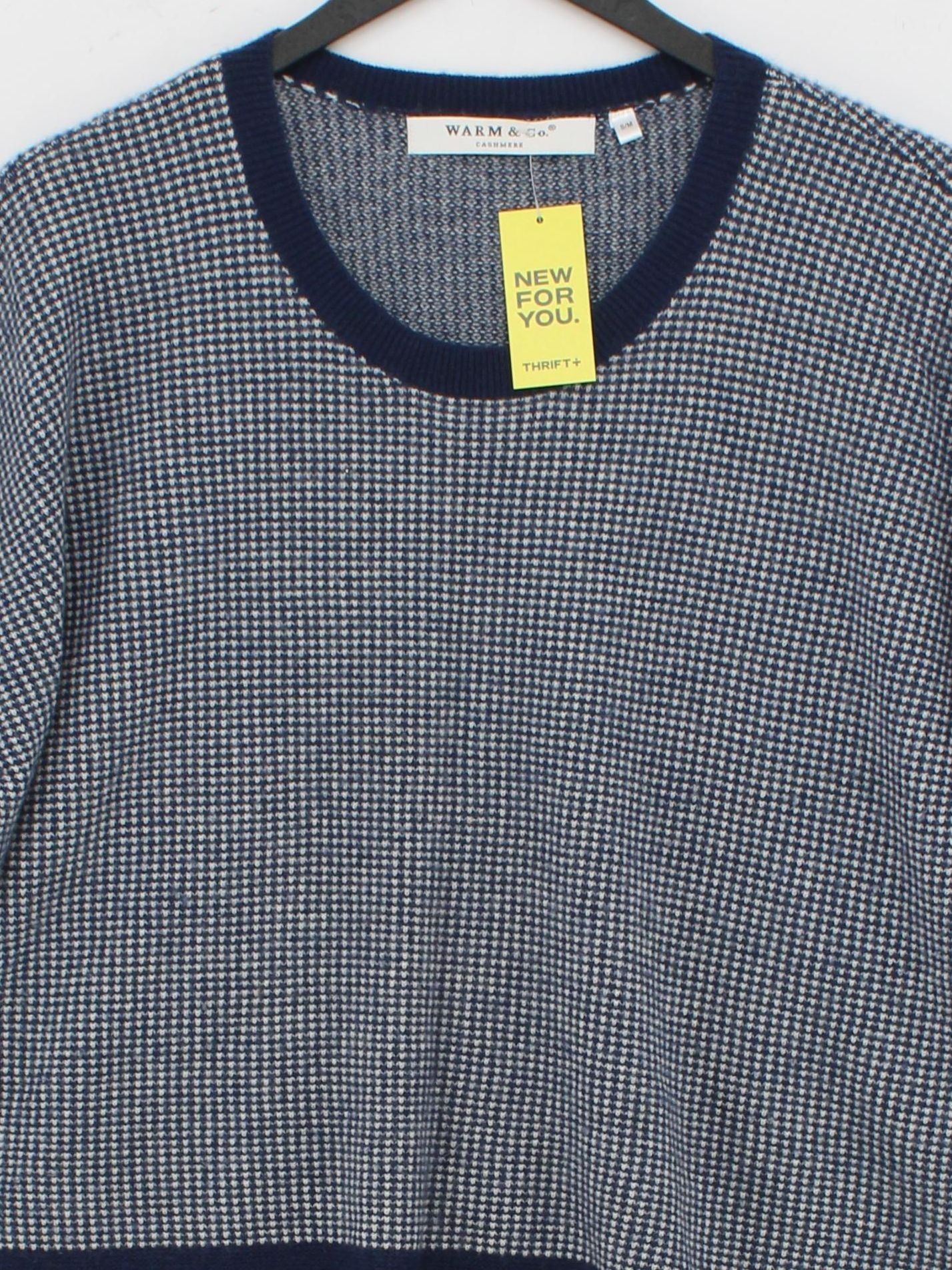 Warm & Co Cashmere Women's Jumper M Blue 100% Cashmere Round Neck Pullover - Image 3