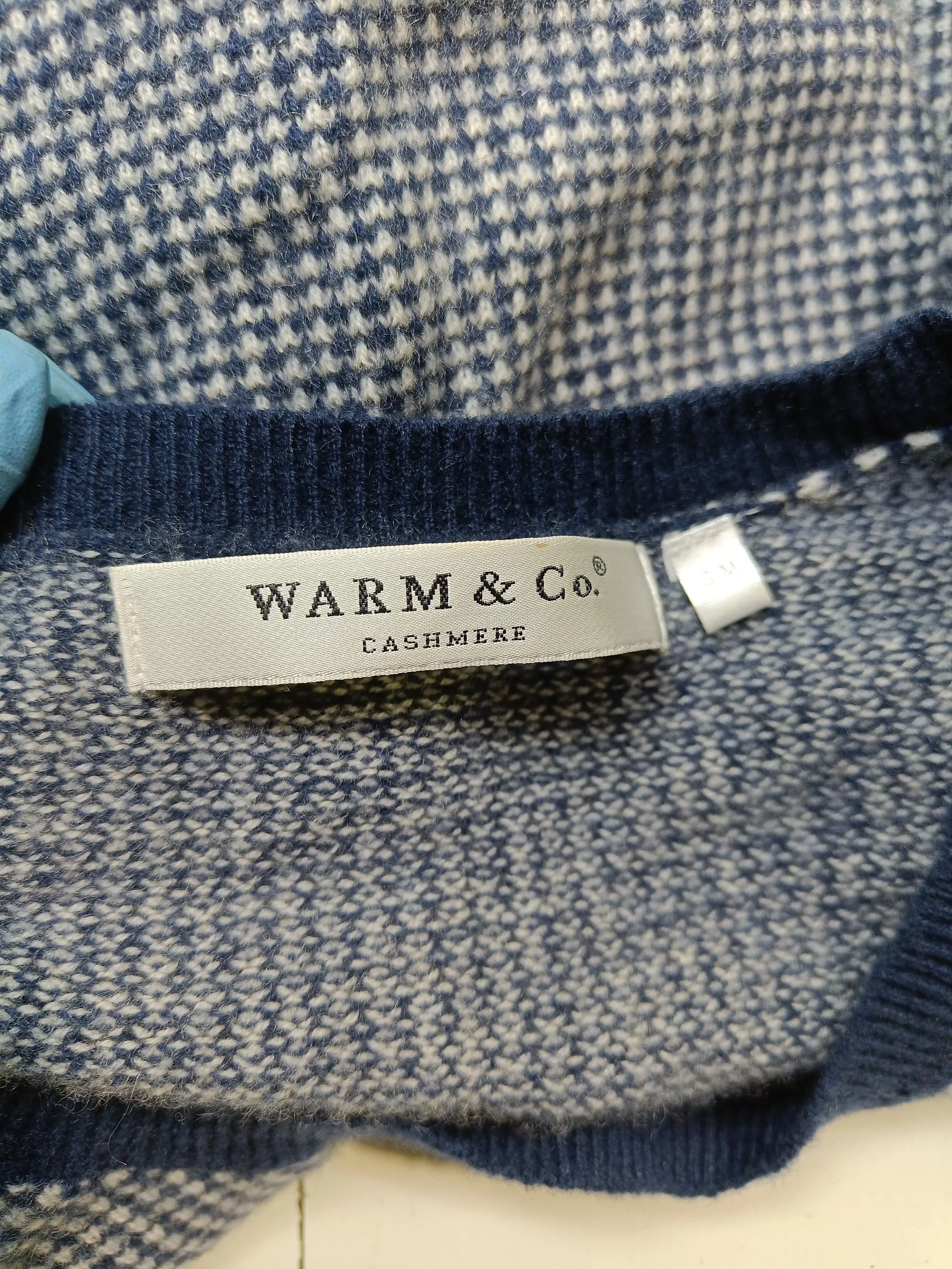 Warm & Co Cashmere Women's Jumper M Blue 100% Cashmere Round Neck Pullover - Image 5