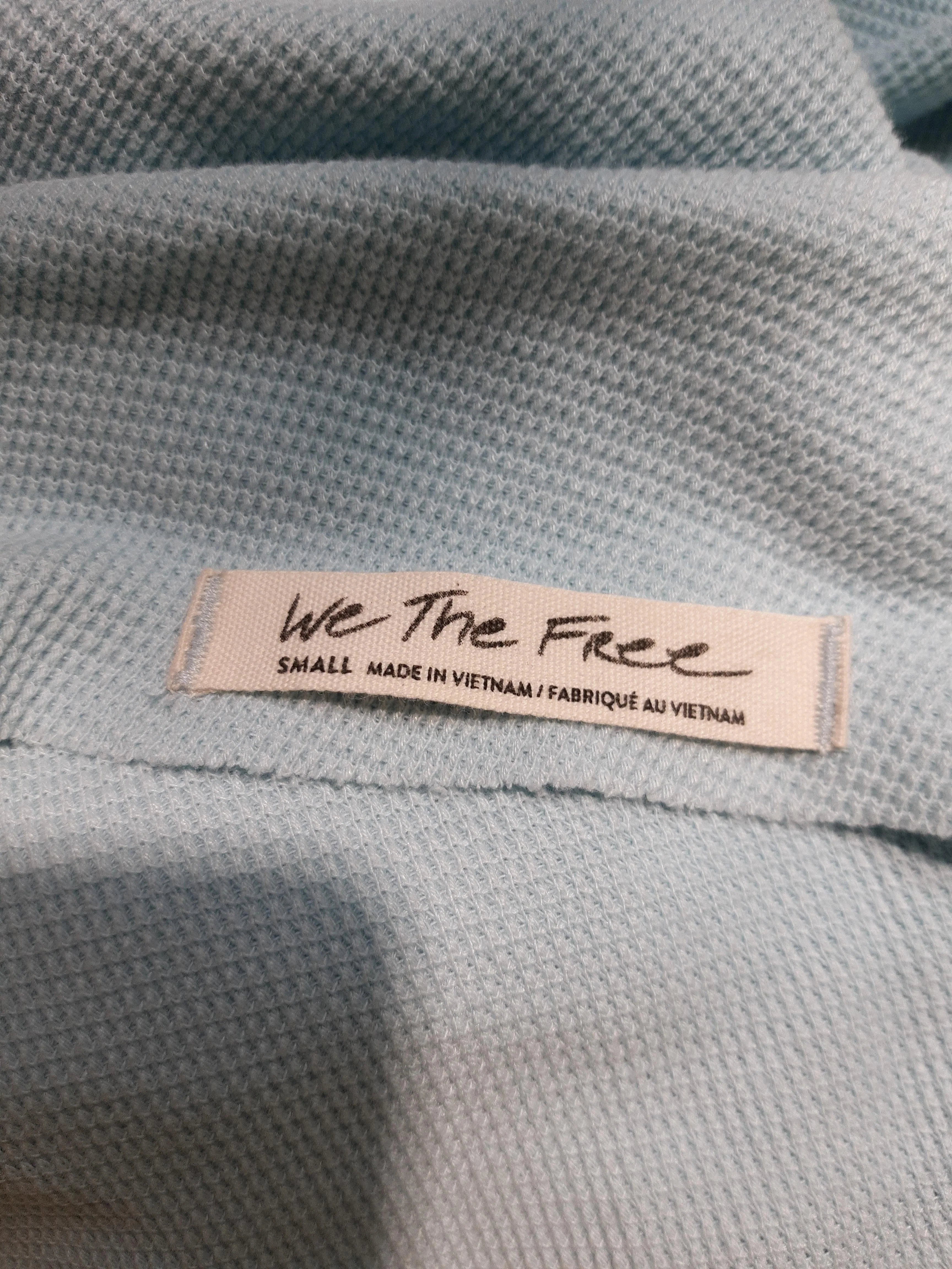 We The Free Women's Top S Blue Polyester with Cotton, Elastane Basic - Image 6