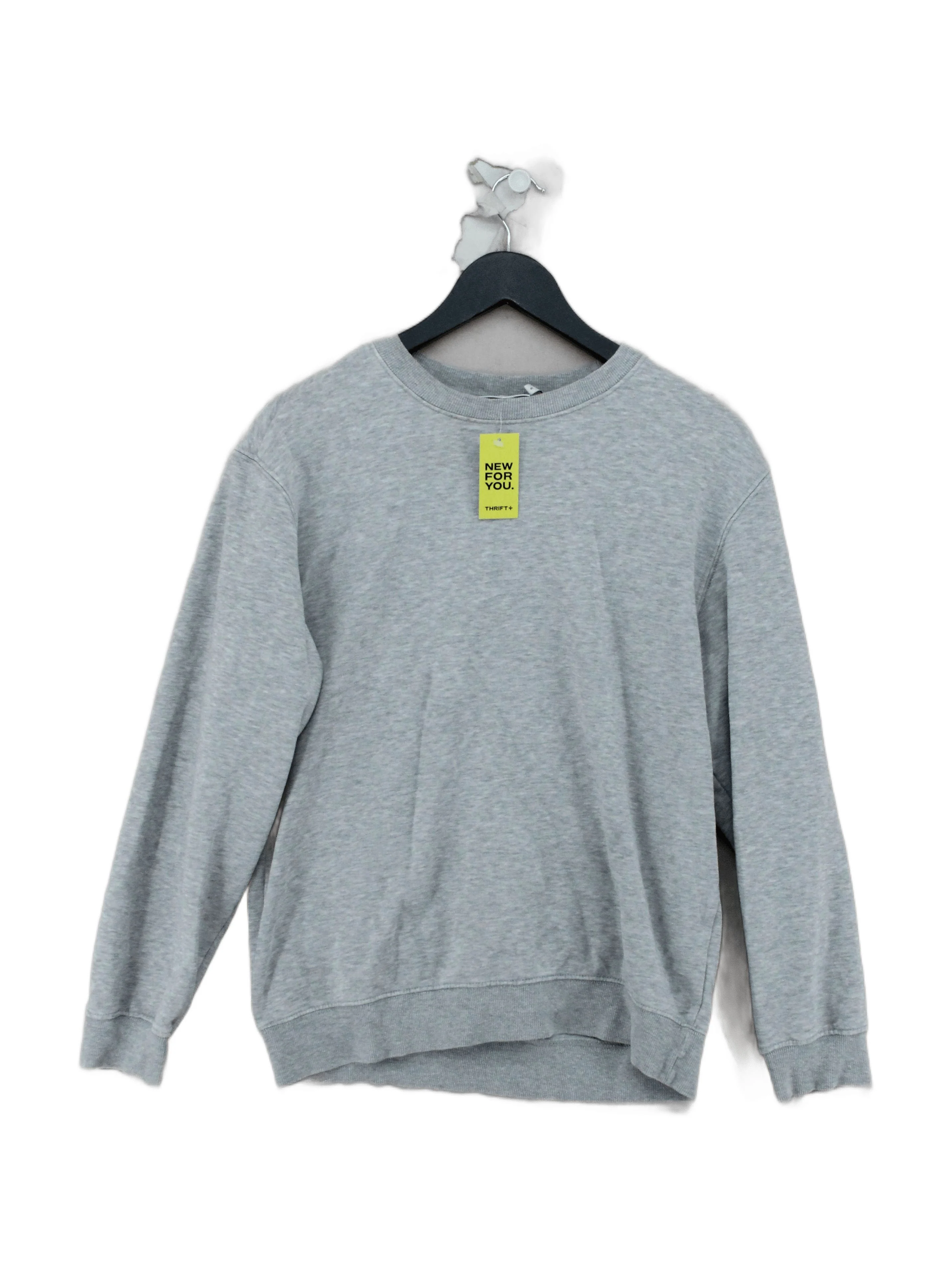 Weekday Men's Hoodie S Grey Cotton with Polyester, Viscose Pullover