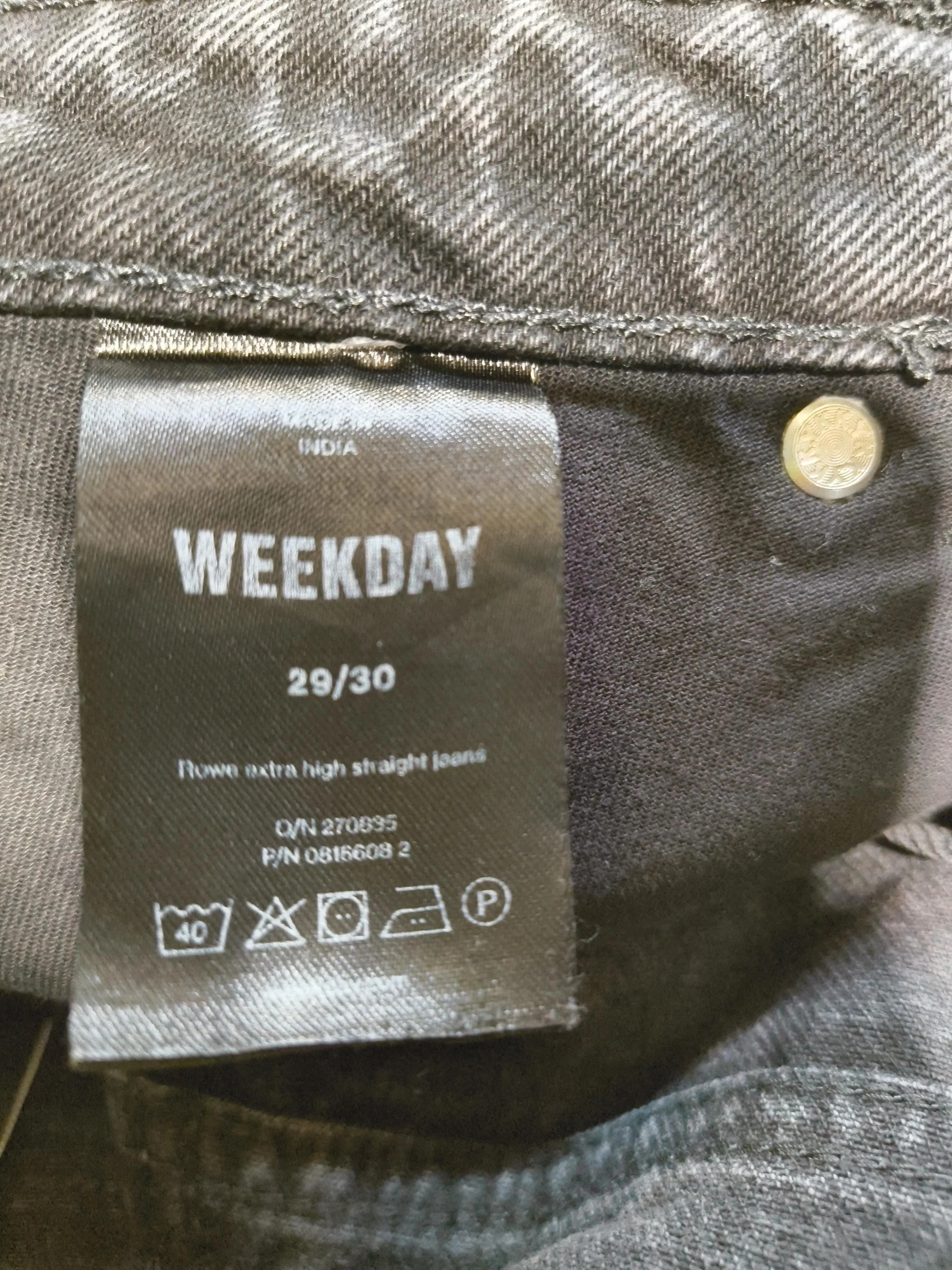 Weekday Men's Jeans W 29 in Black 100% Cotton Straight - Image 5