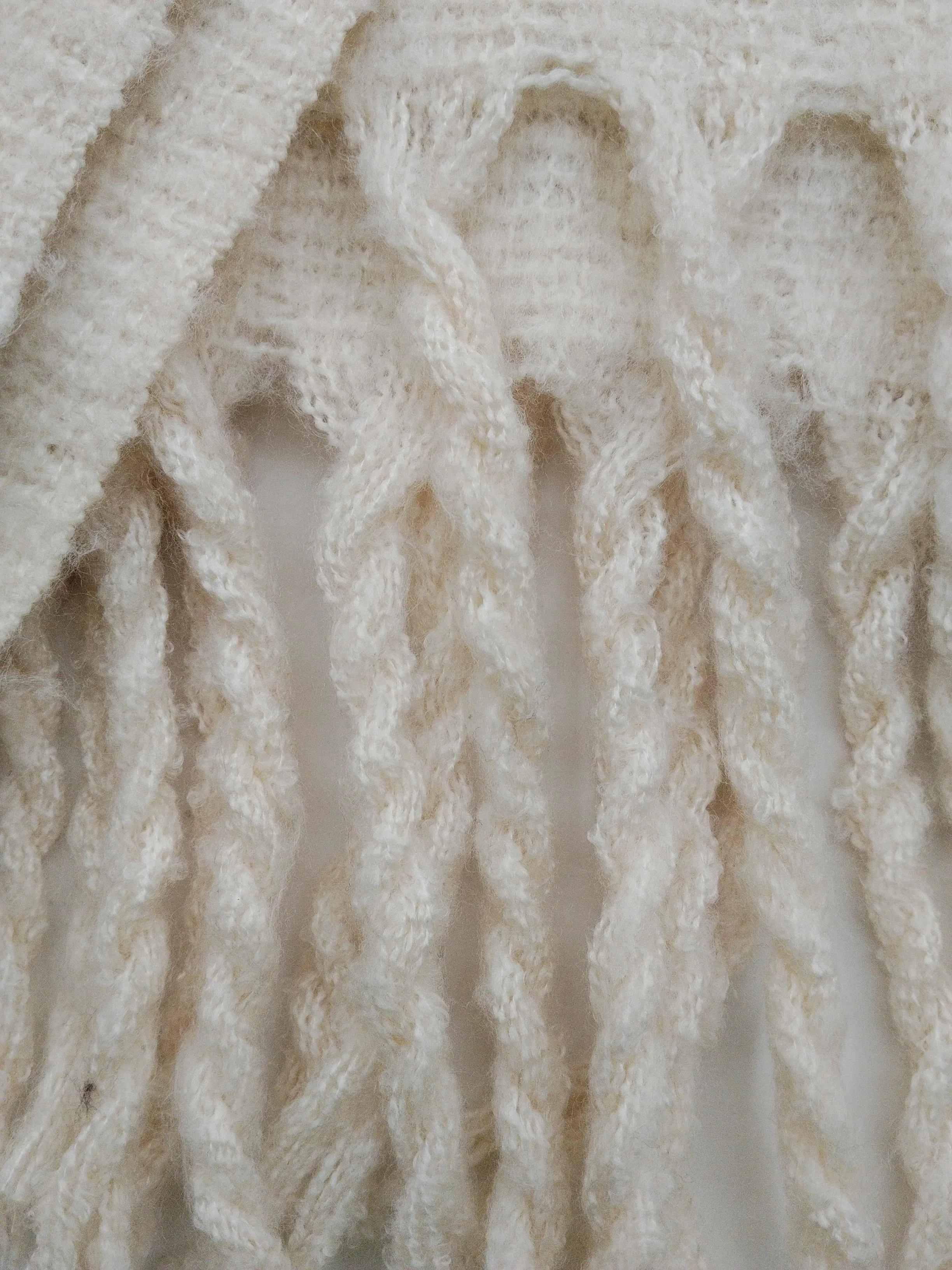 Weekday Men's Scarf Cream 100% Wool Scarf - Image 4