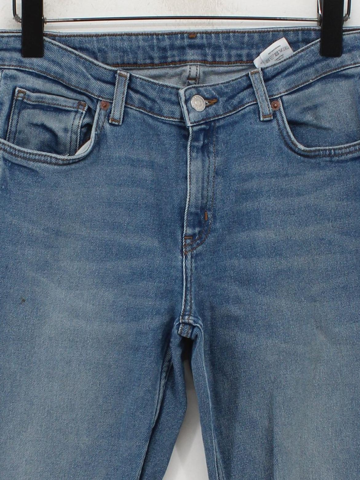 Weekday Women's Jeans W 30 in Blue Cotton with Polyester, Elastane Straight - Image 3
