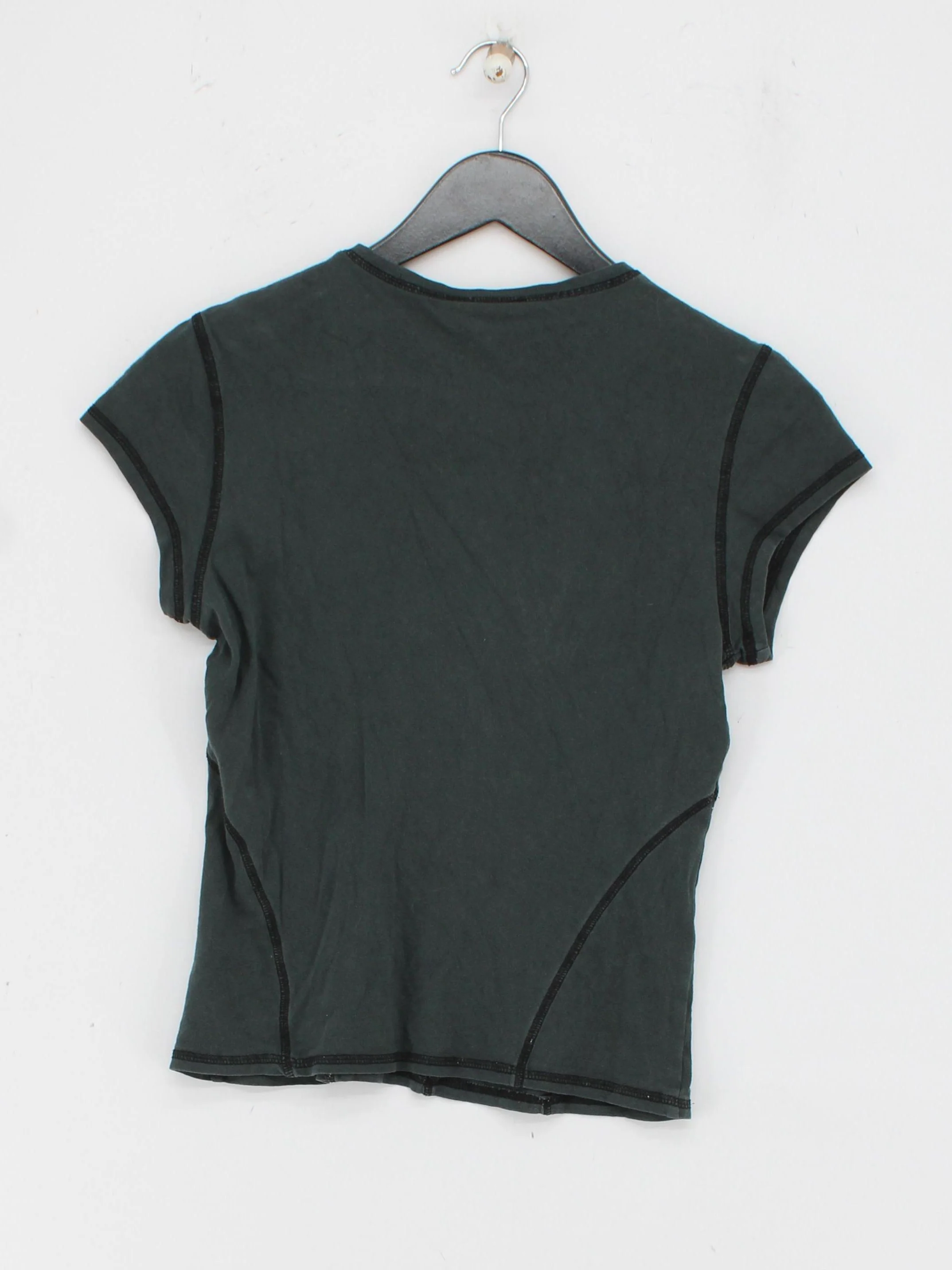 Weekday Women's T-Shirt S Grey 100% Cotton Short Sleeve Round Neck Basic - Image 2