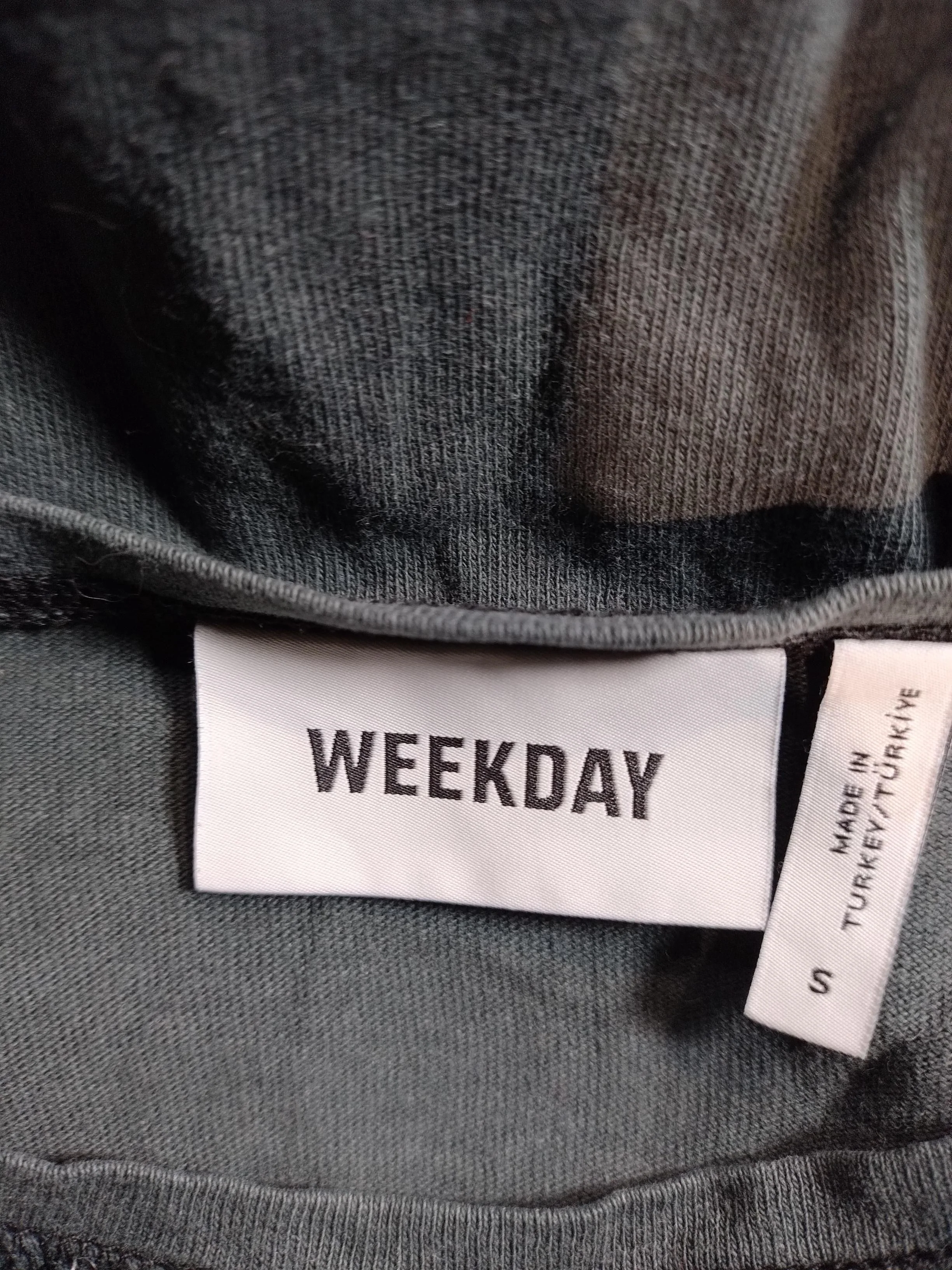 Weekday Women's T-Shirt S Grey 100% Cotton Short Sleeve Round Neck Basic - Image 6