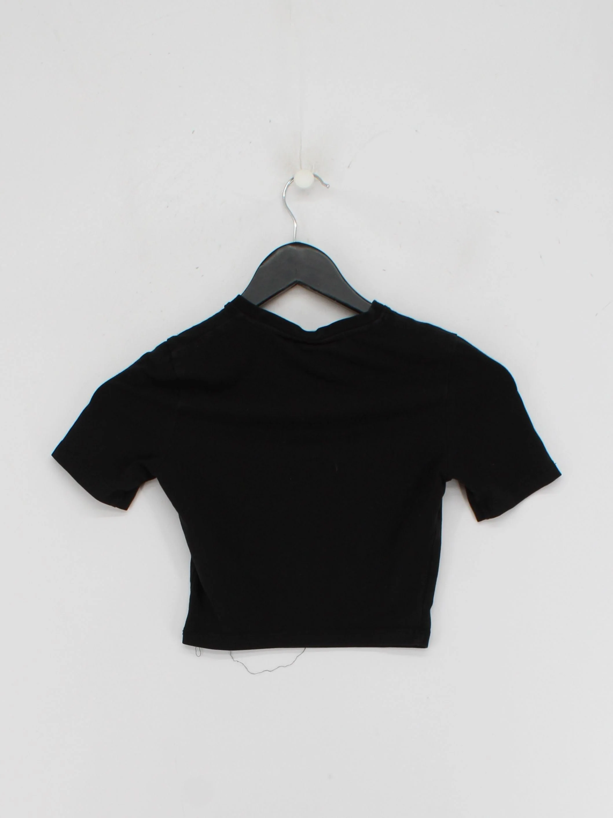Weekday Women's T-Shirt XS Black Cotton with Elastane Basic - Image 2