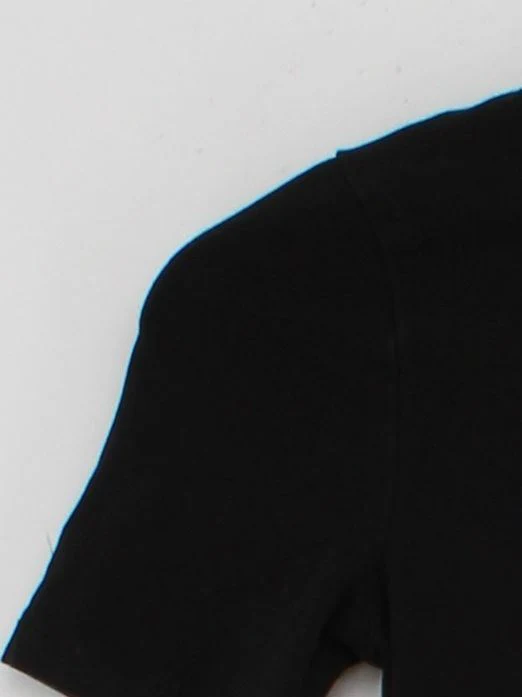 Weekday Women's T-Shirt XS Black Cotton with Elastane Basic - Image 4