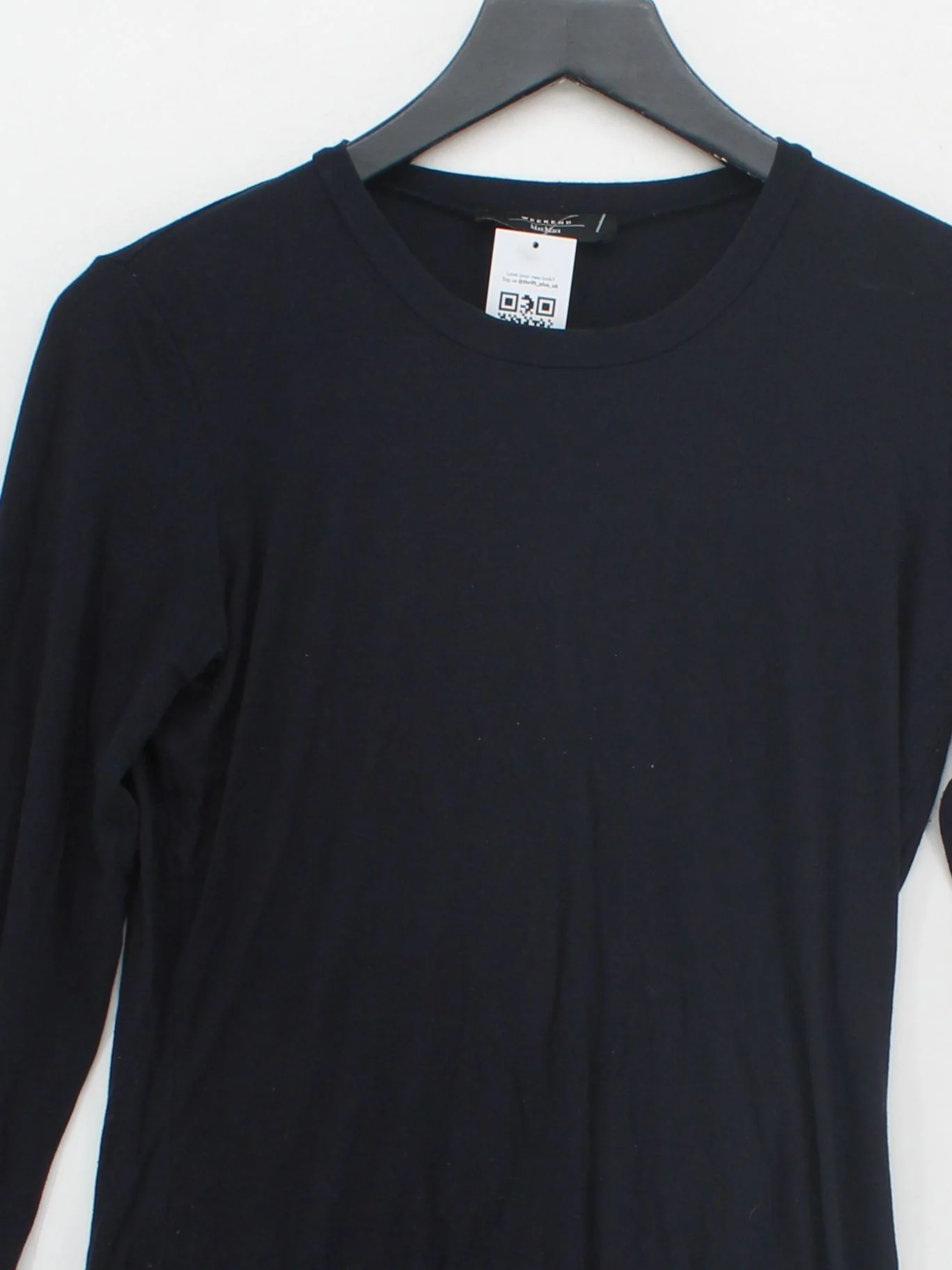 Weekend Max Mara Women's T-Shirt UK 8 Black 100% Cotton Basic - Image 3