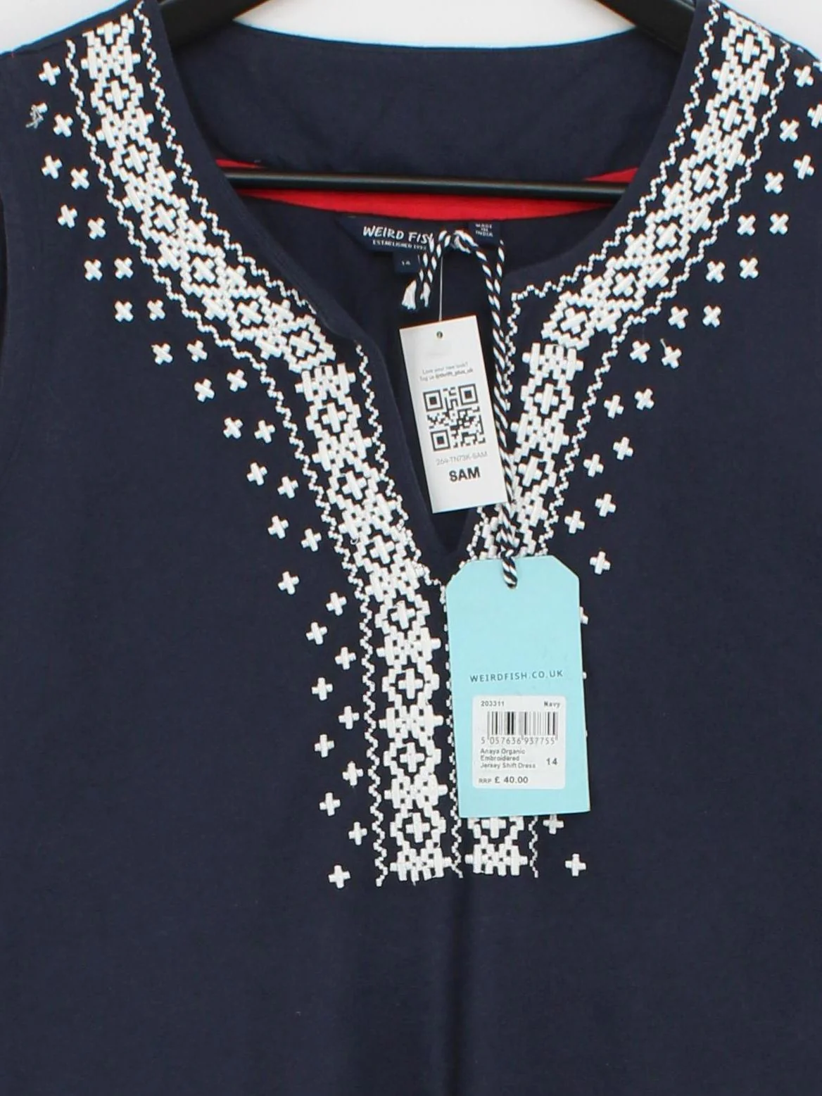 Weird Fish T-Shirt Mini Dress UK14 in Blue - Image 3