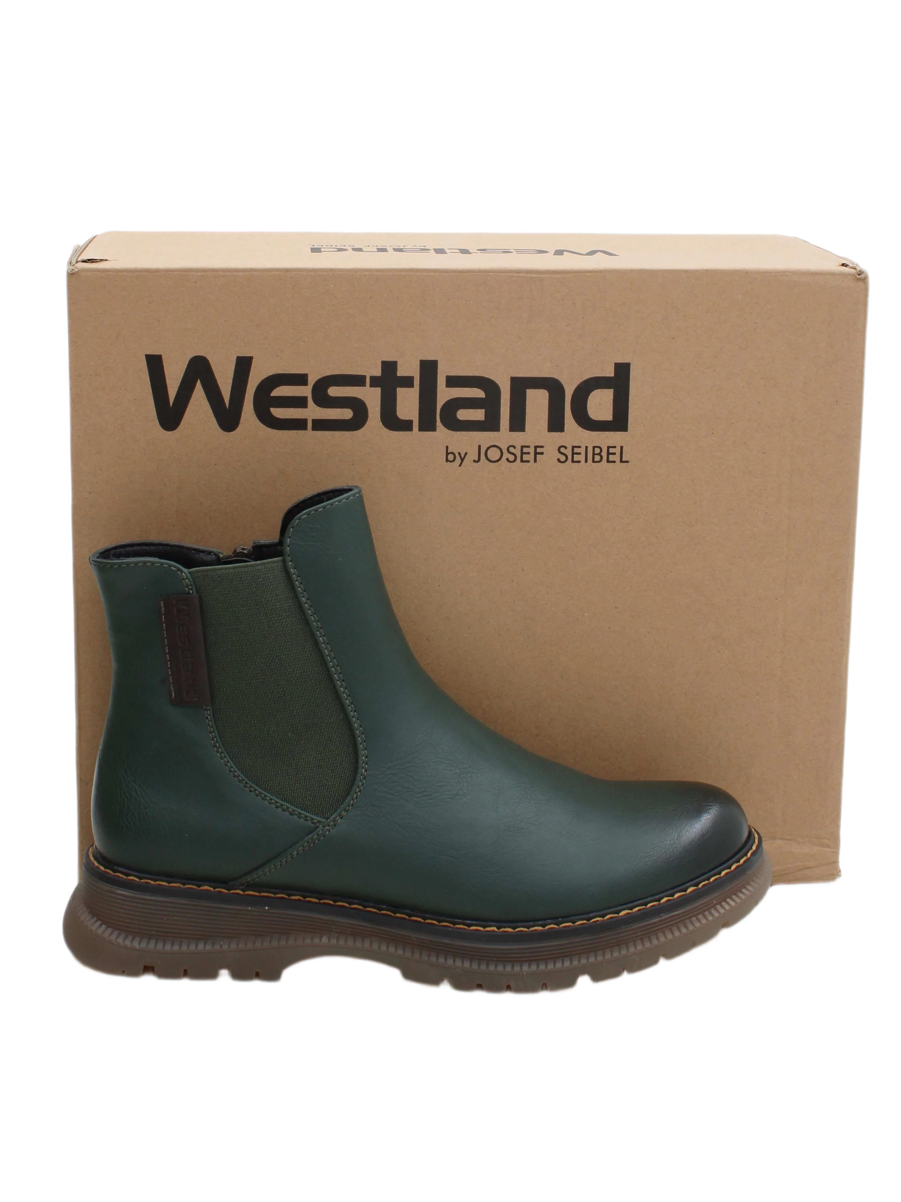 Westland Women's Boots UK 6 Green 100% Leather Chelsea