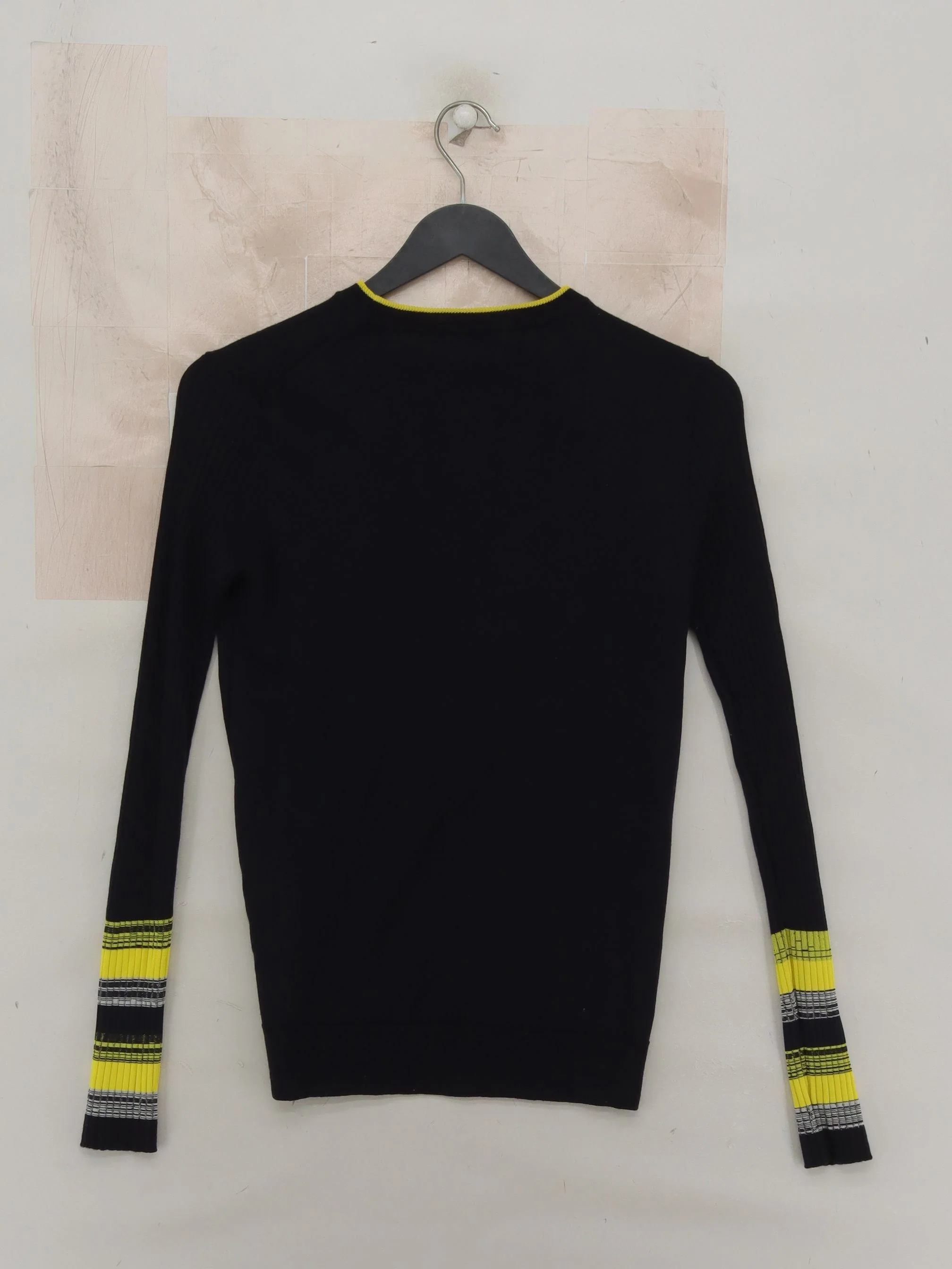 Whistles Men's Jumper S Black Wool with Viscose, Polyamide Pullover - Image 2
