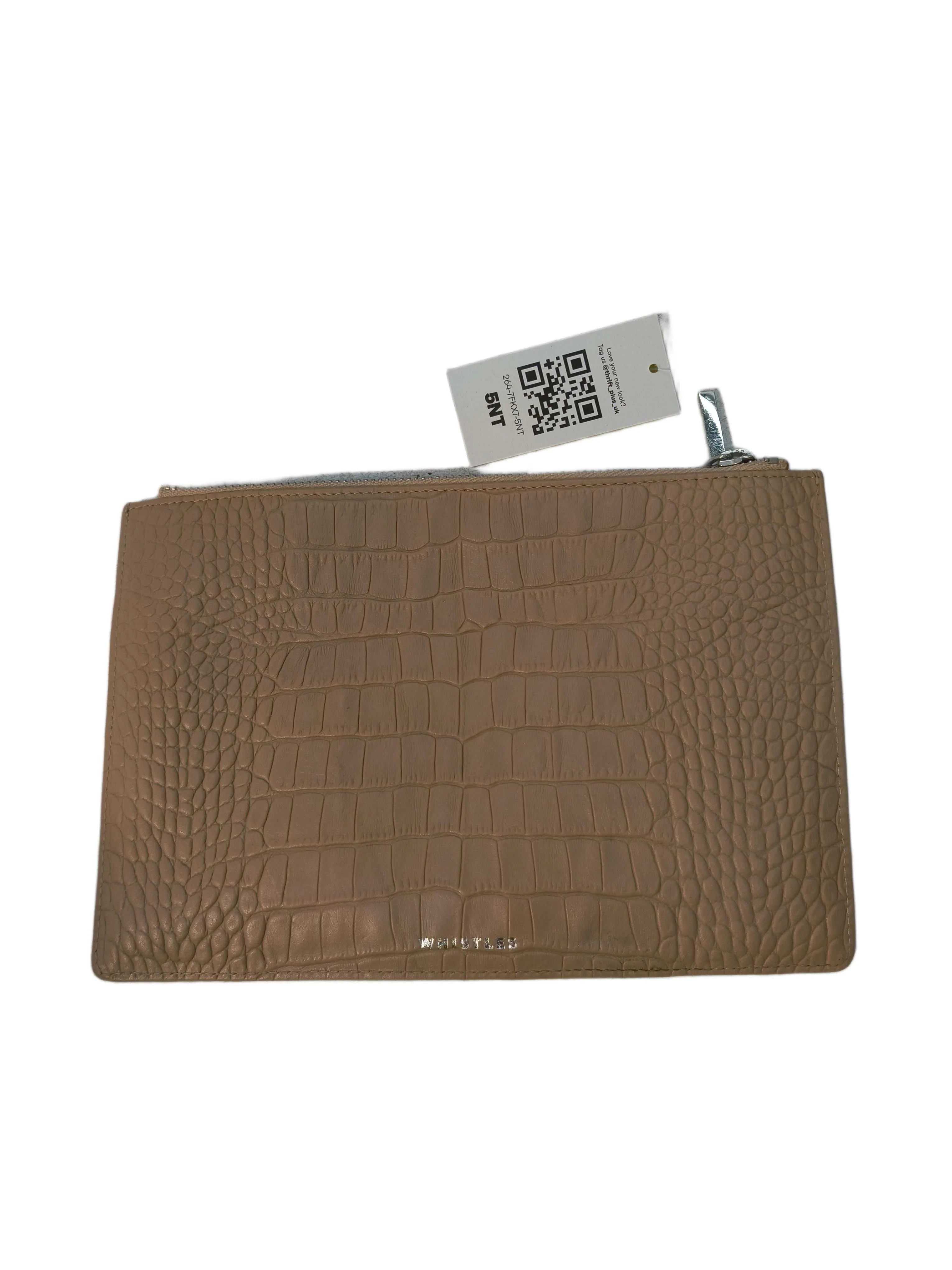 Whistles Women's Bag Tan Animal Print 100% Faux Leather Clutch