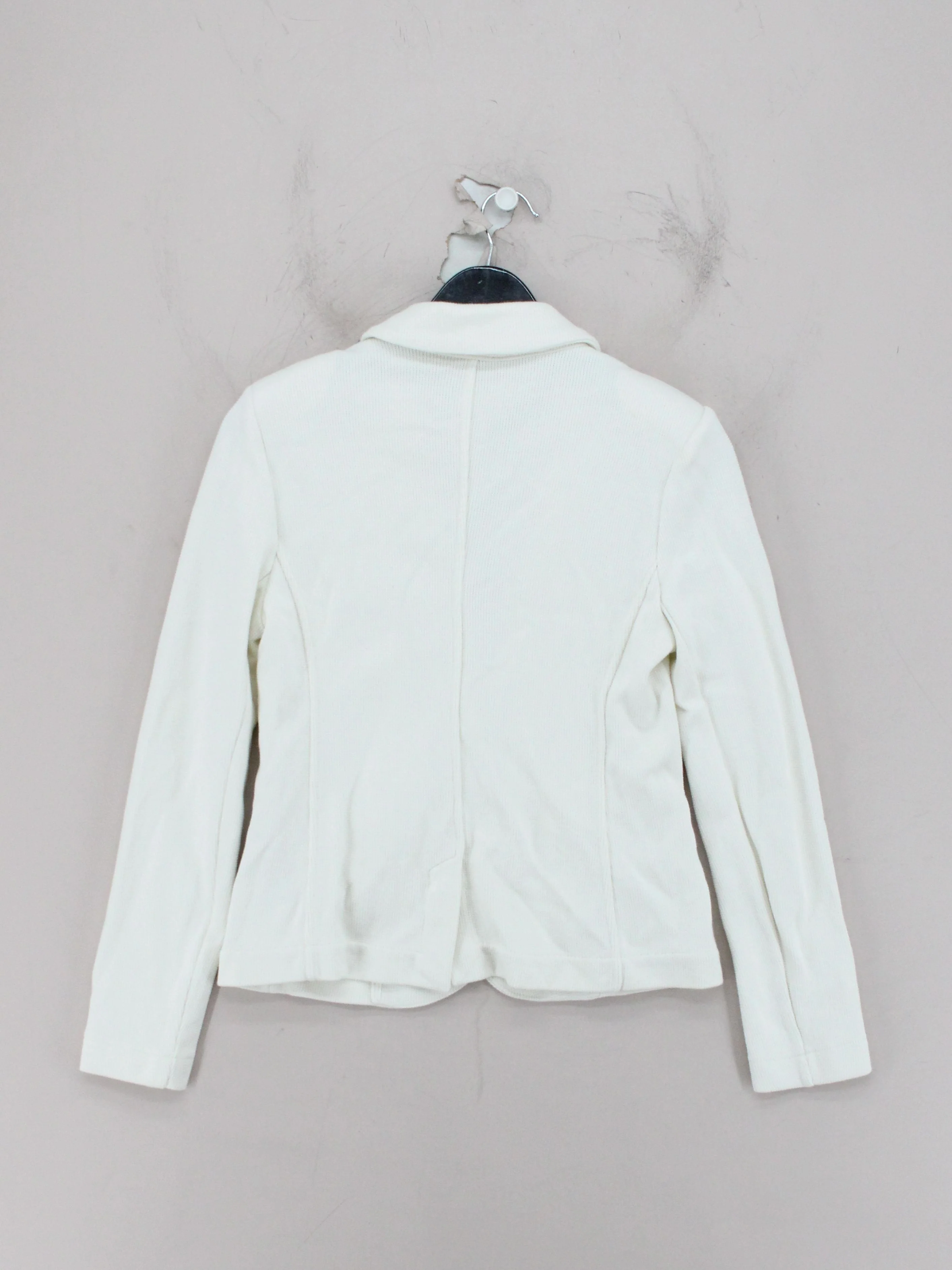 Whistles Women's Blazer UK 8 White 100% Cotton Overcoat - Image 2