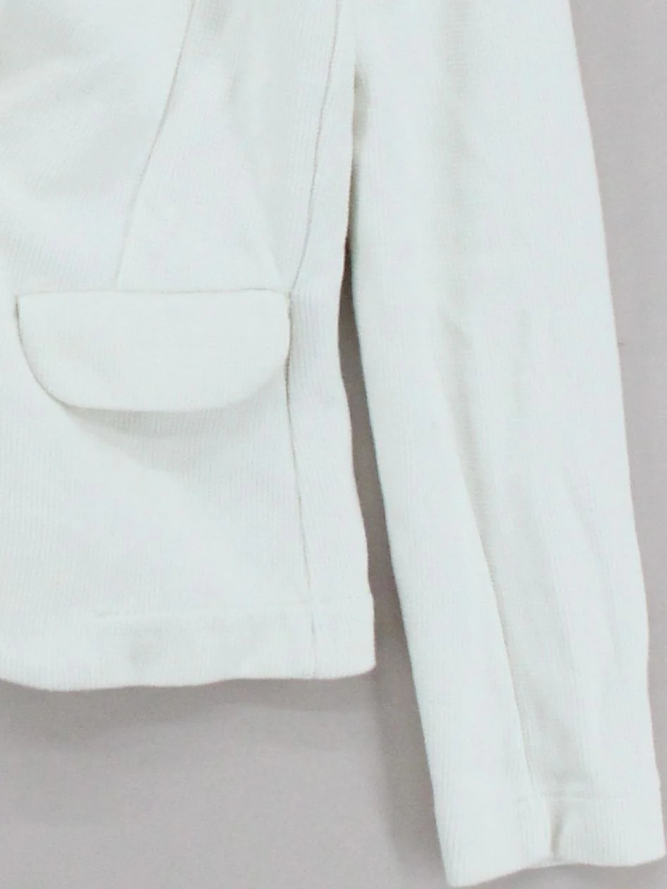 Whistles Women's Blazer UK 8 White 100% Cotton Overcoat - Image 4