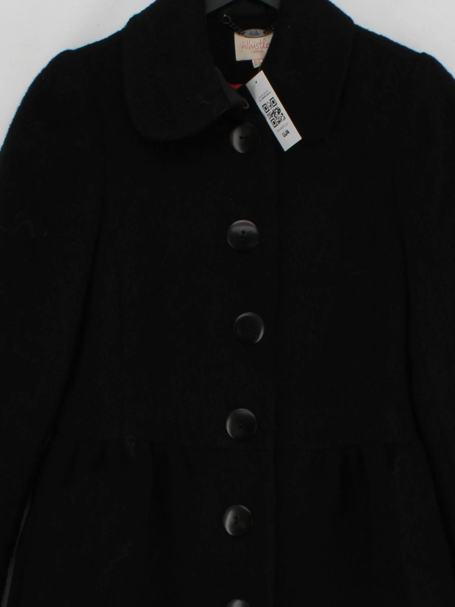 Whistles Women's Coat UK 10 Black Wool - Image 3