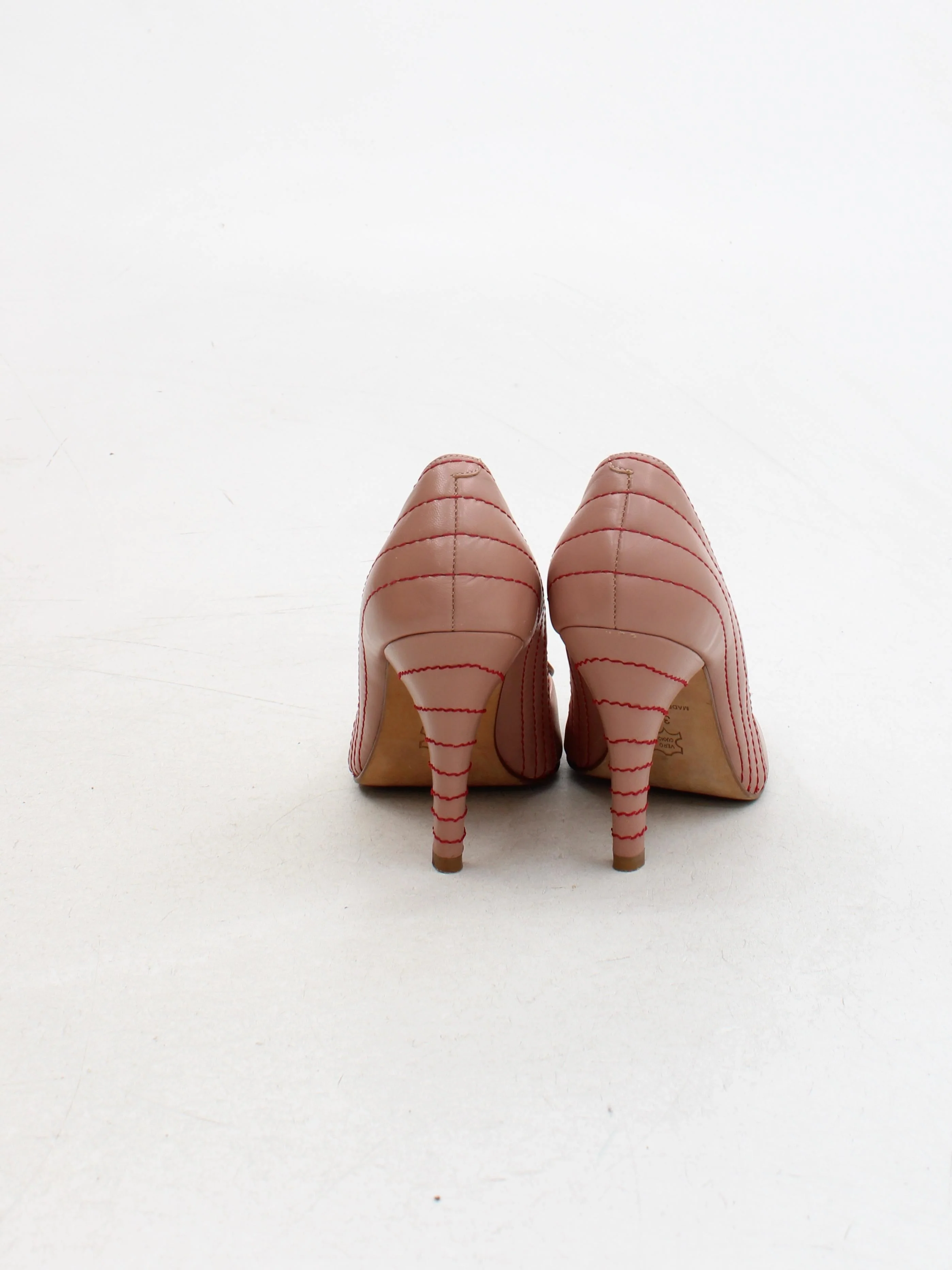 Whistles Women's Heels UK 5 Pink 100% Leather Court - Image 3