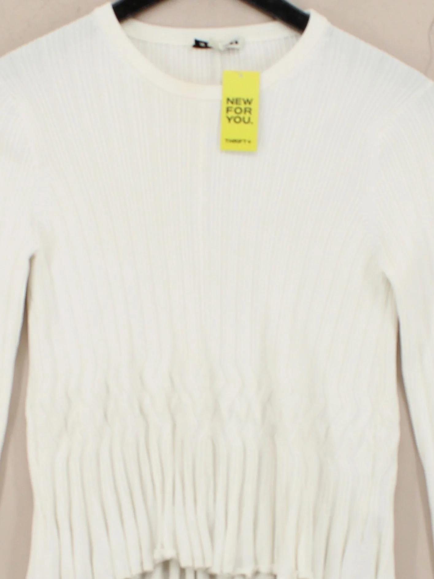 Whistles Women's Jumper UK 14 Cream Viscose with Polyamide Crew Neck Pullover - Image 3