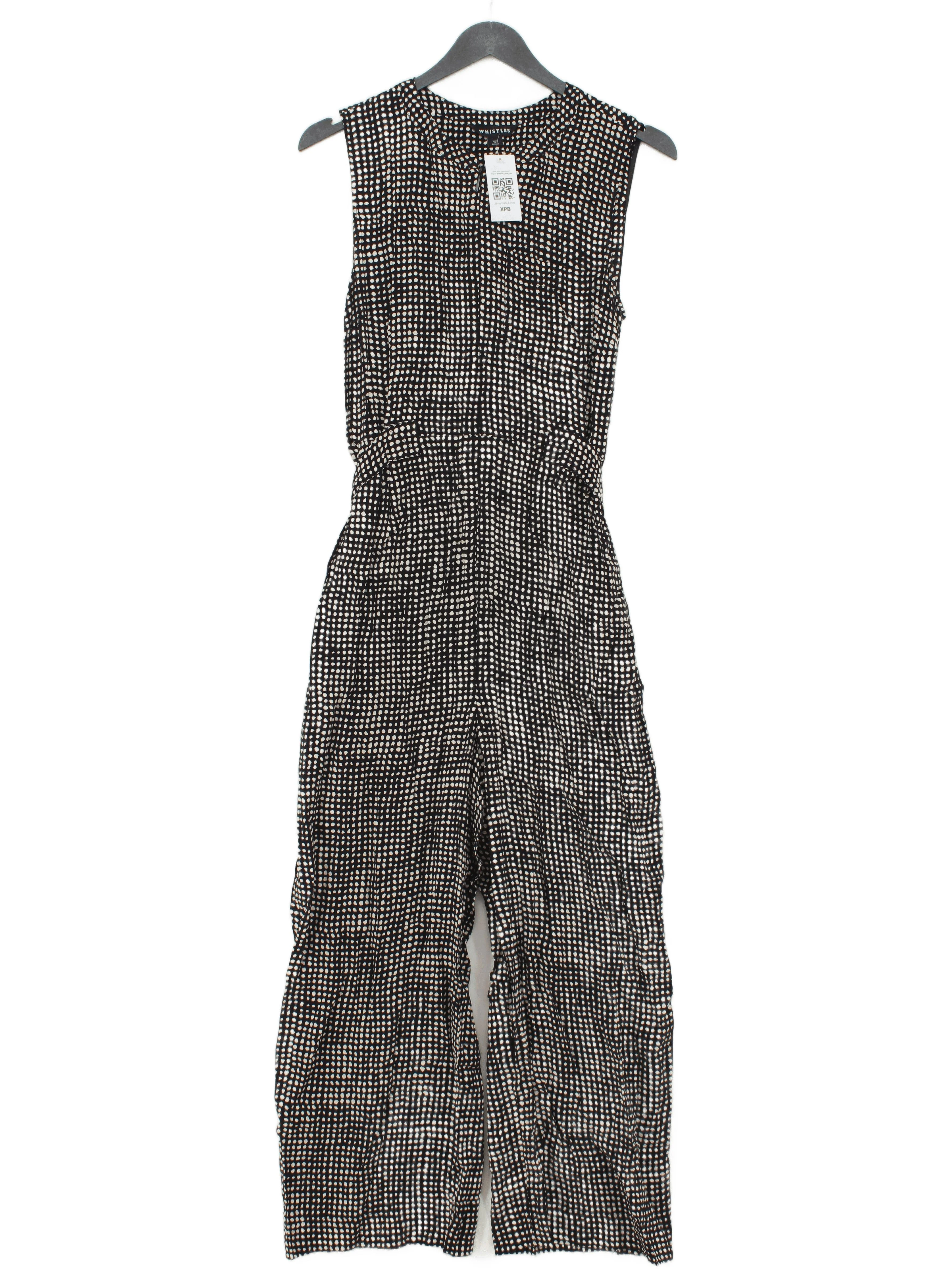 Whistles Women's Jumpsuit UK 10 Black Viscose with Other Jumpsuit