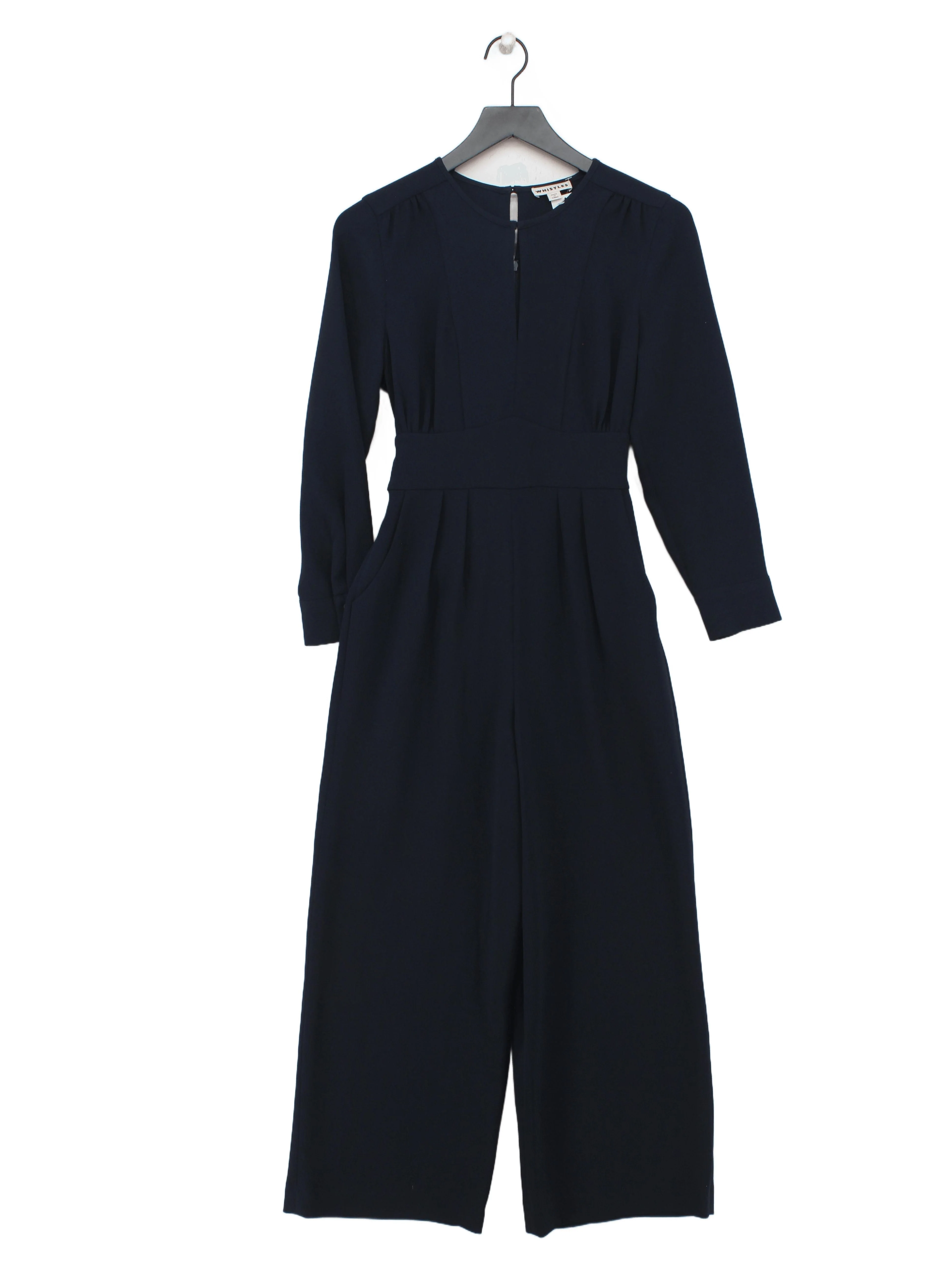 Whistles Women's Jumpsuit UK 10 Blue 100% Other Wide-Leg Jumpsuit