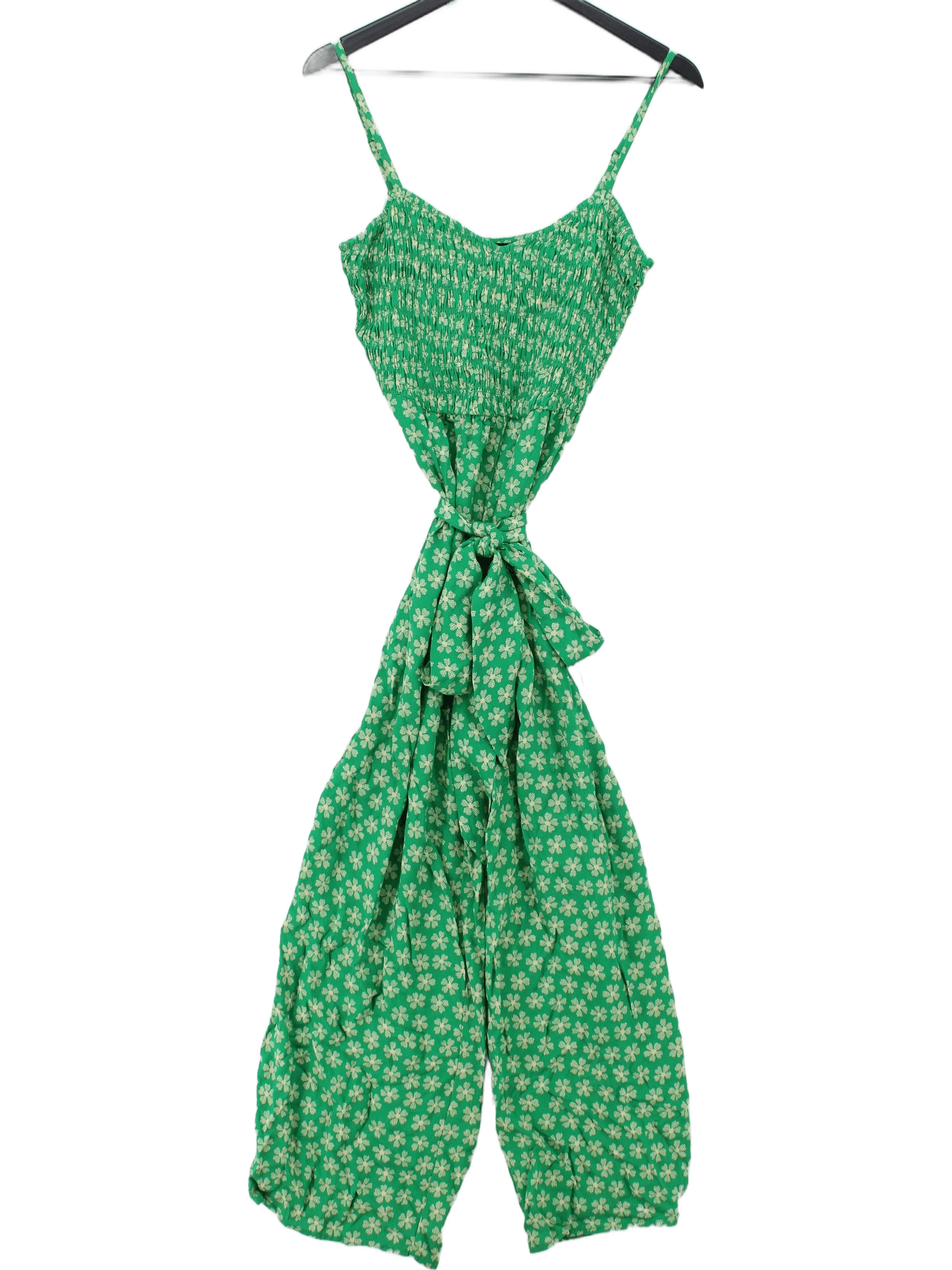 Whistles Women's Jumpsuit UK 10 Green Floral 100% Other Wide-Leg Jumpsuit