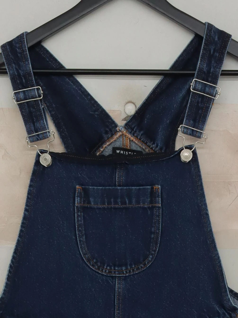 Whistles Women's Jumpsuit UK 12 Blue 100% Cotton Wide-Leg Jumpsuit - Image 3
