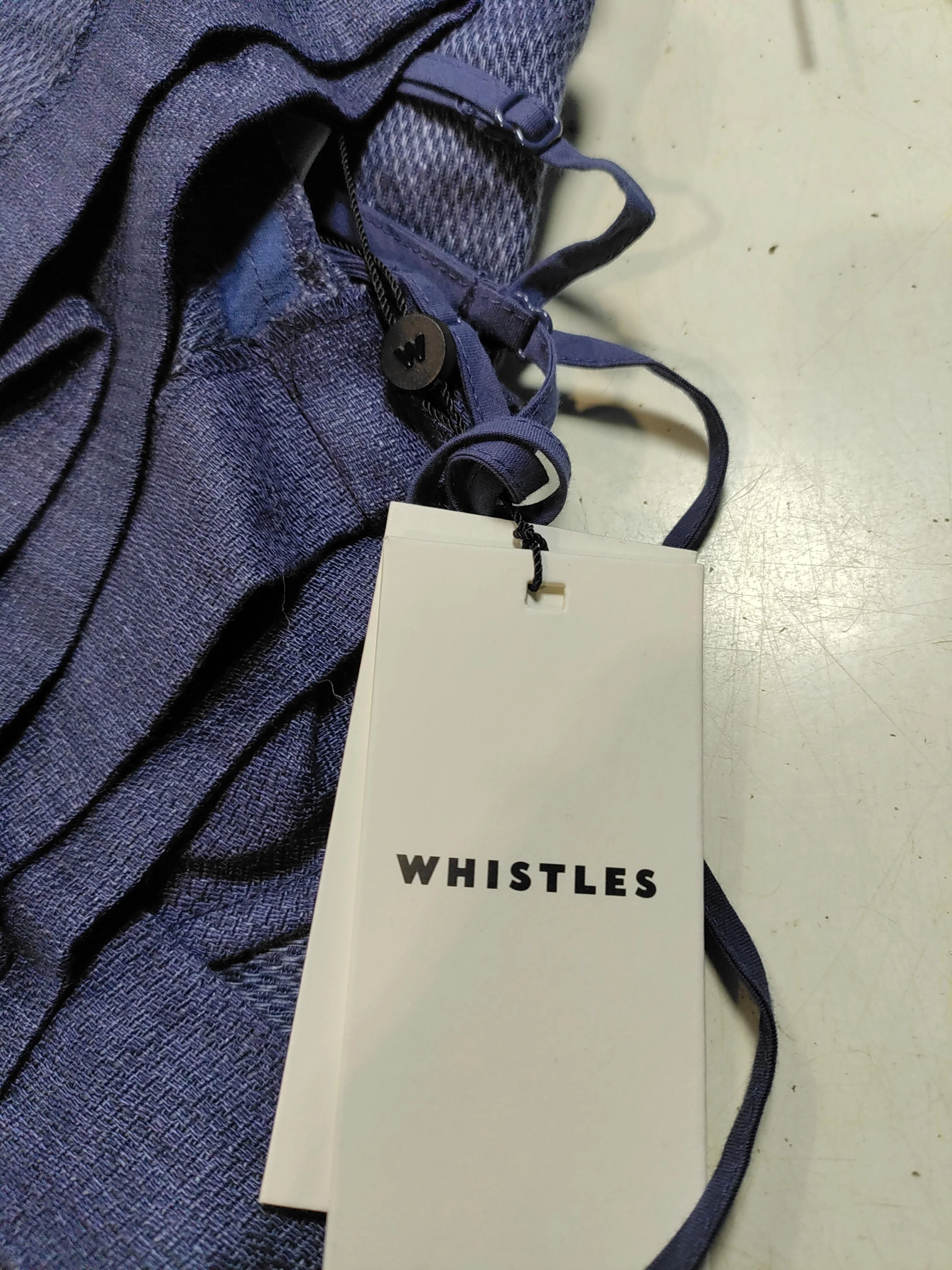 Whistles Women's Jumpsuit UK 12 Blue 100% Linen Wide-Leg Jumpsuit - Image 5