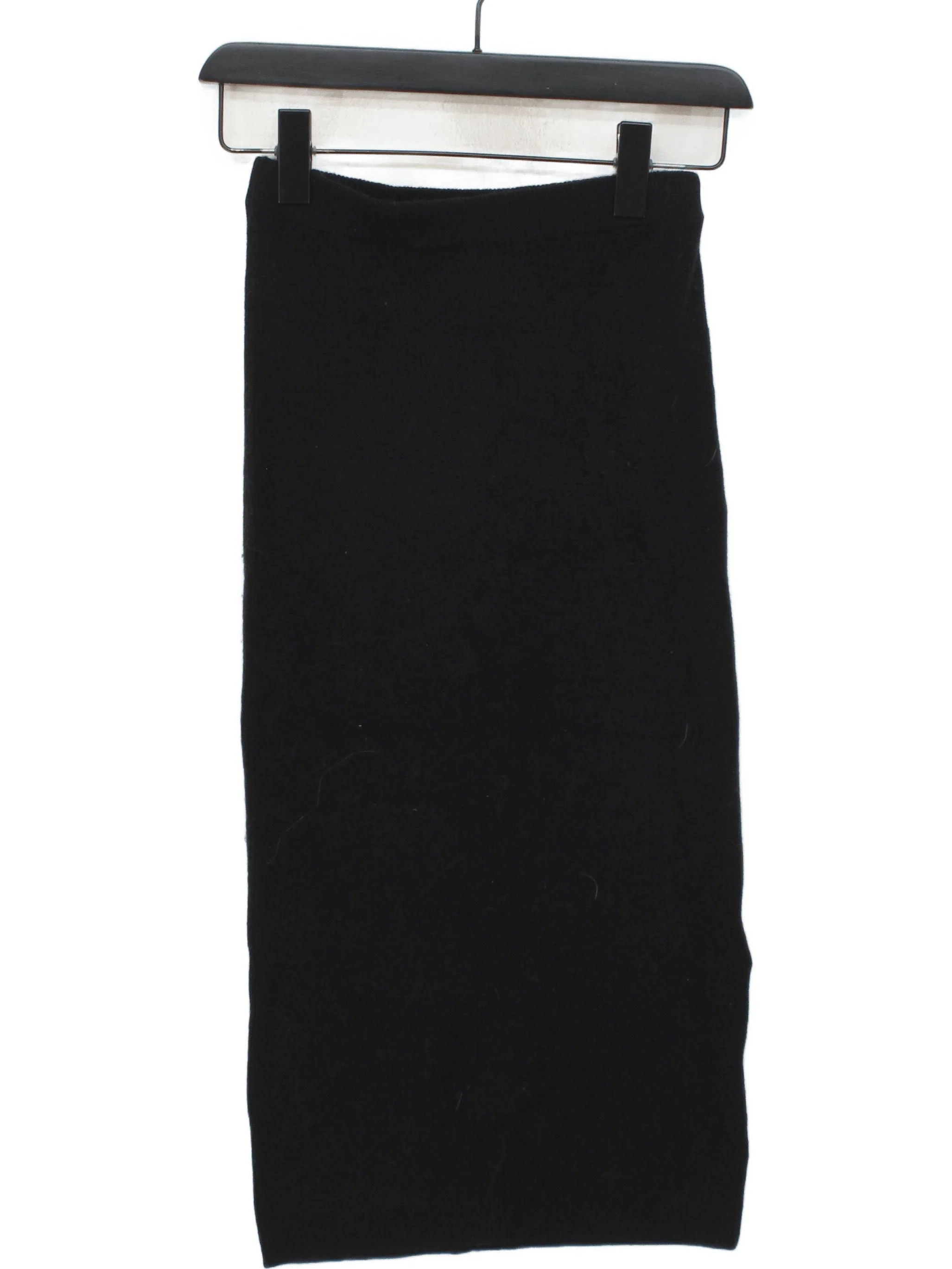 Whistles Women's Midi Skirt UK 4 Black Wool with Cashmere Midi Straight & Pencil