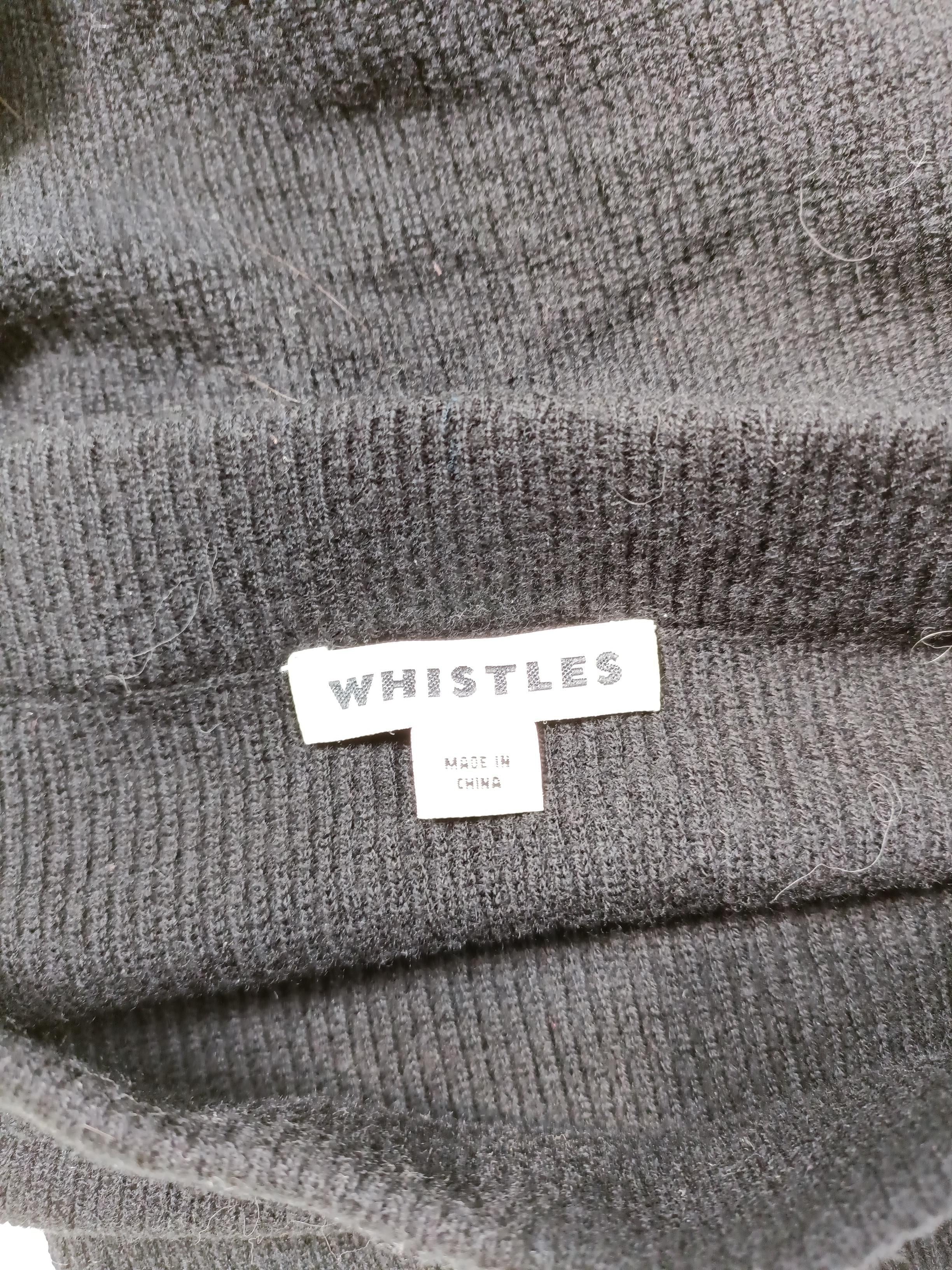Whistles Women's Midi Skirt UK 4 Black Wool with Cashmere Midi Straight & Pencil - Image 5
