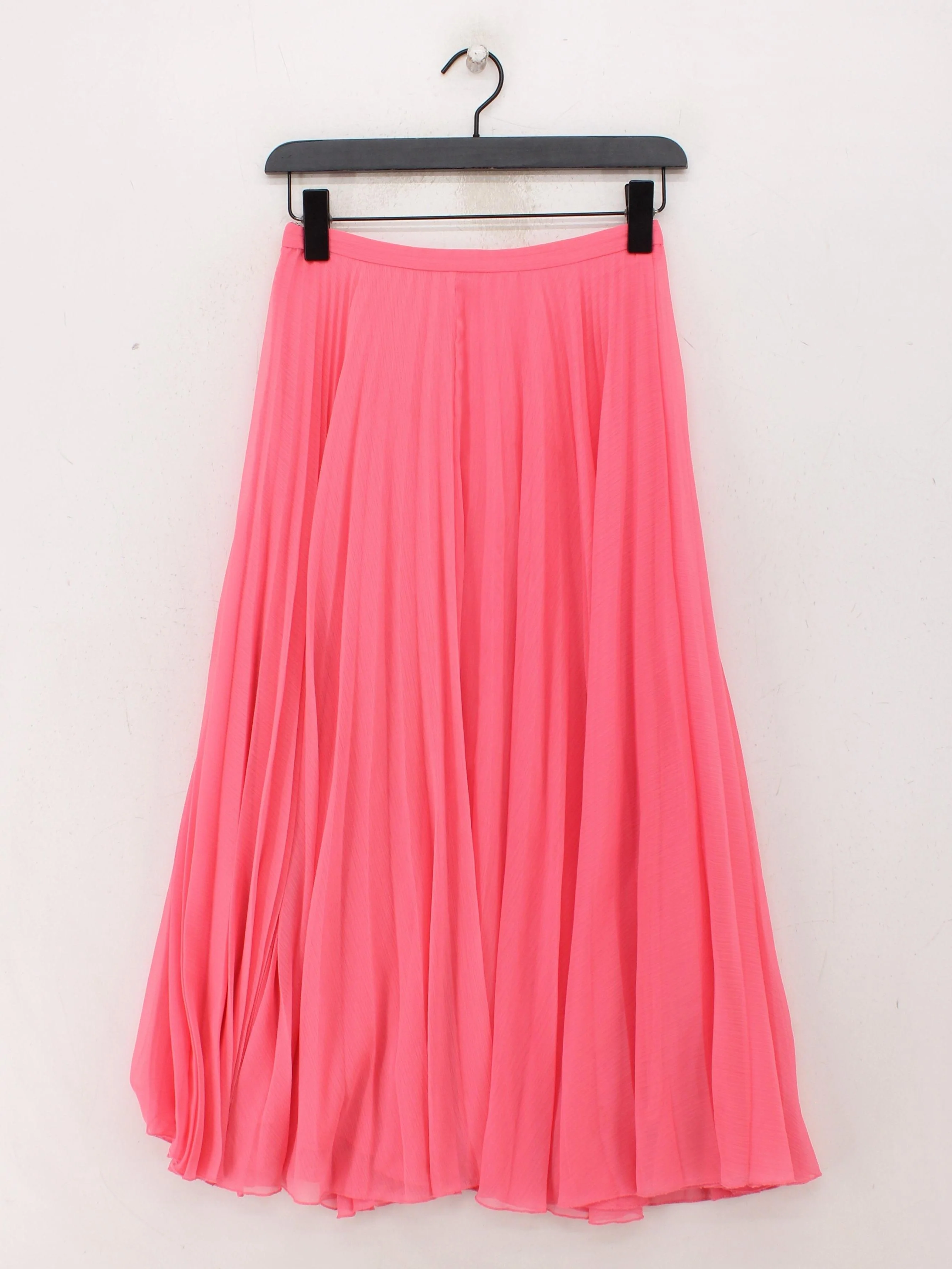 Whistles Women's Midi Skirt UK 8 Pink 100% Polyester Midi Pleated - Image 2